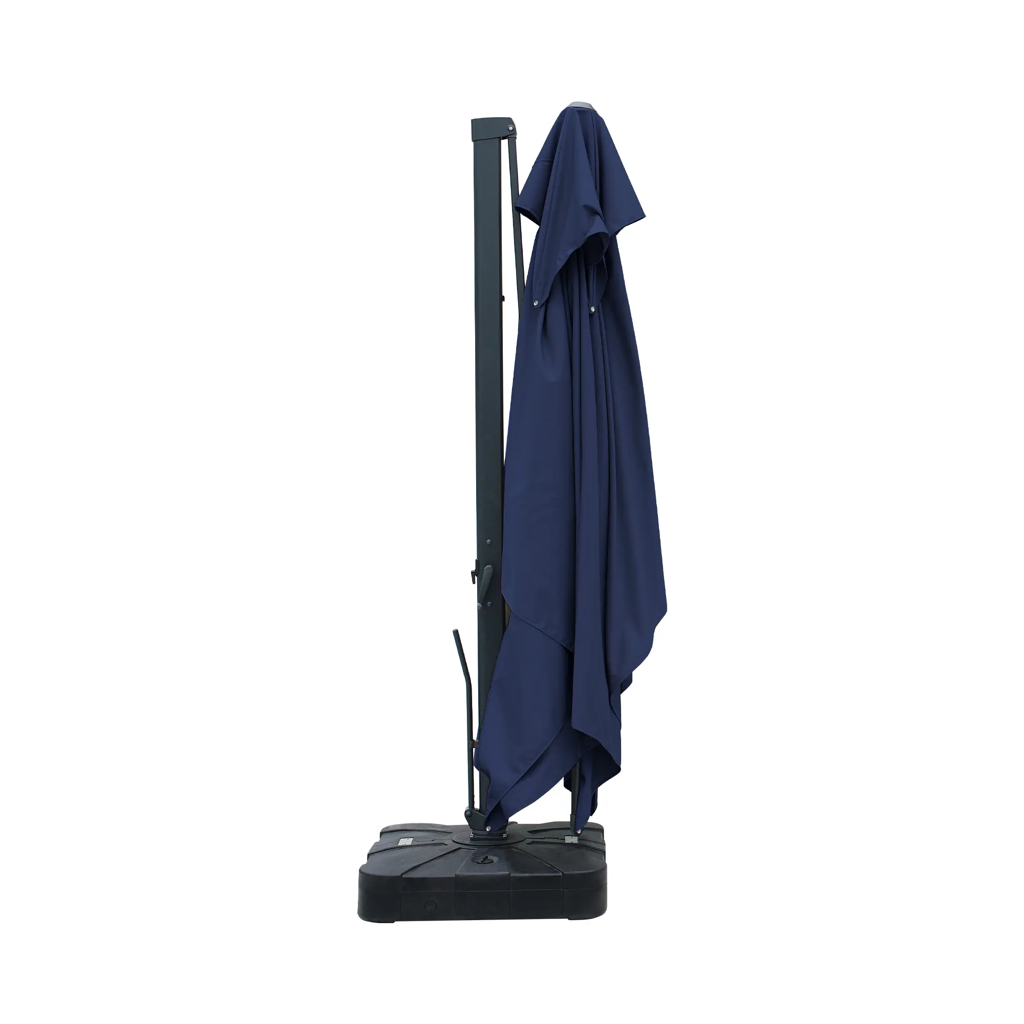 13-Ft Aluminum Patio Cantilever Umbrella with Base and Removable Lights