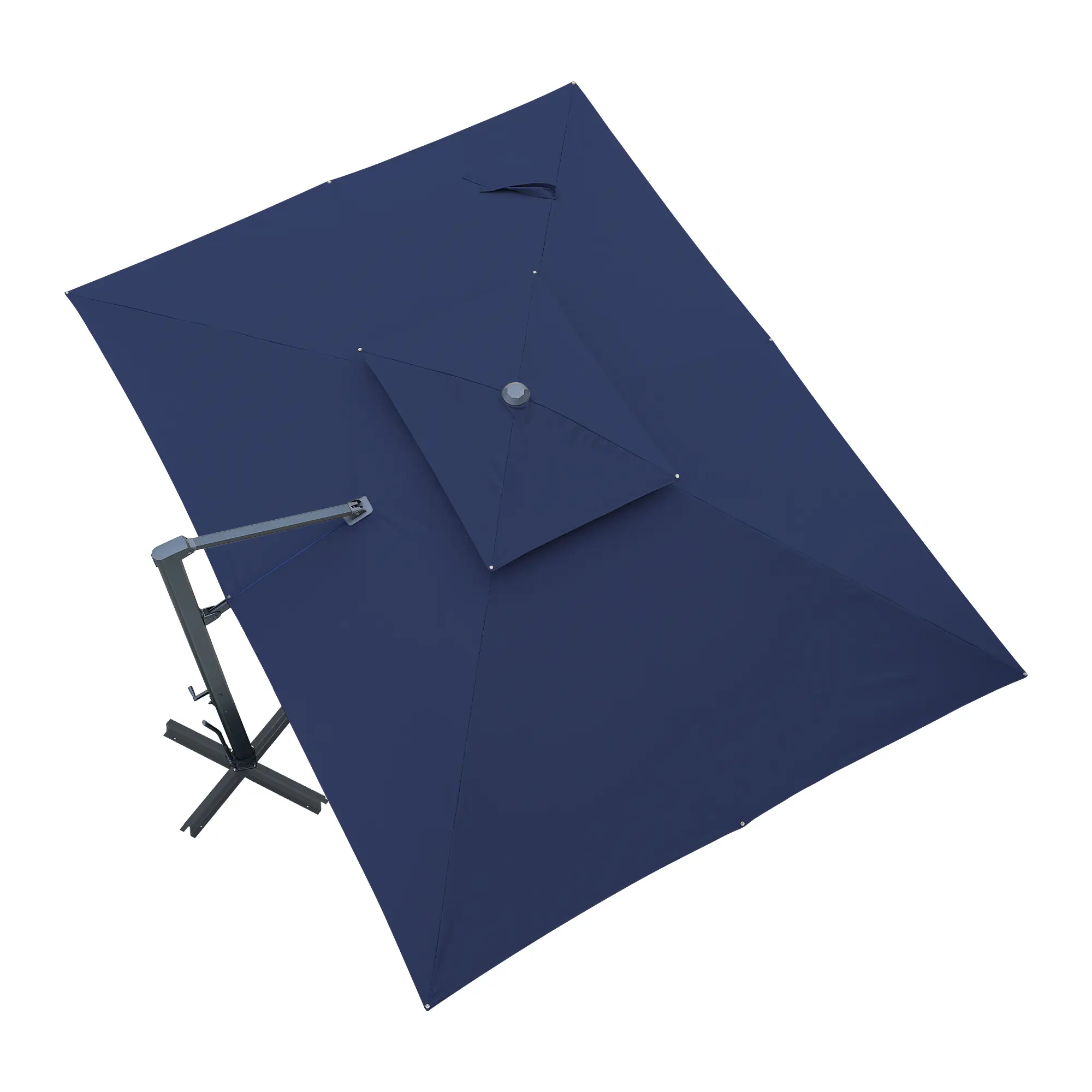 13-Ft Aluminum Patio Cantilever Umbrella with Removable Light Strips and Tilt Function