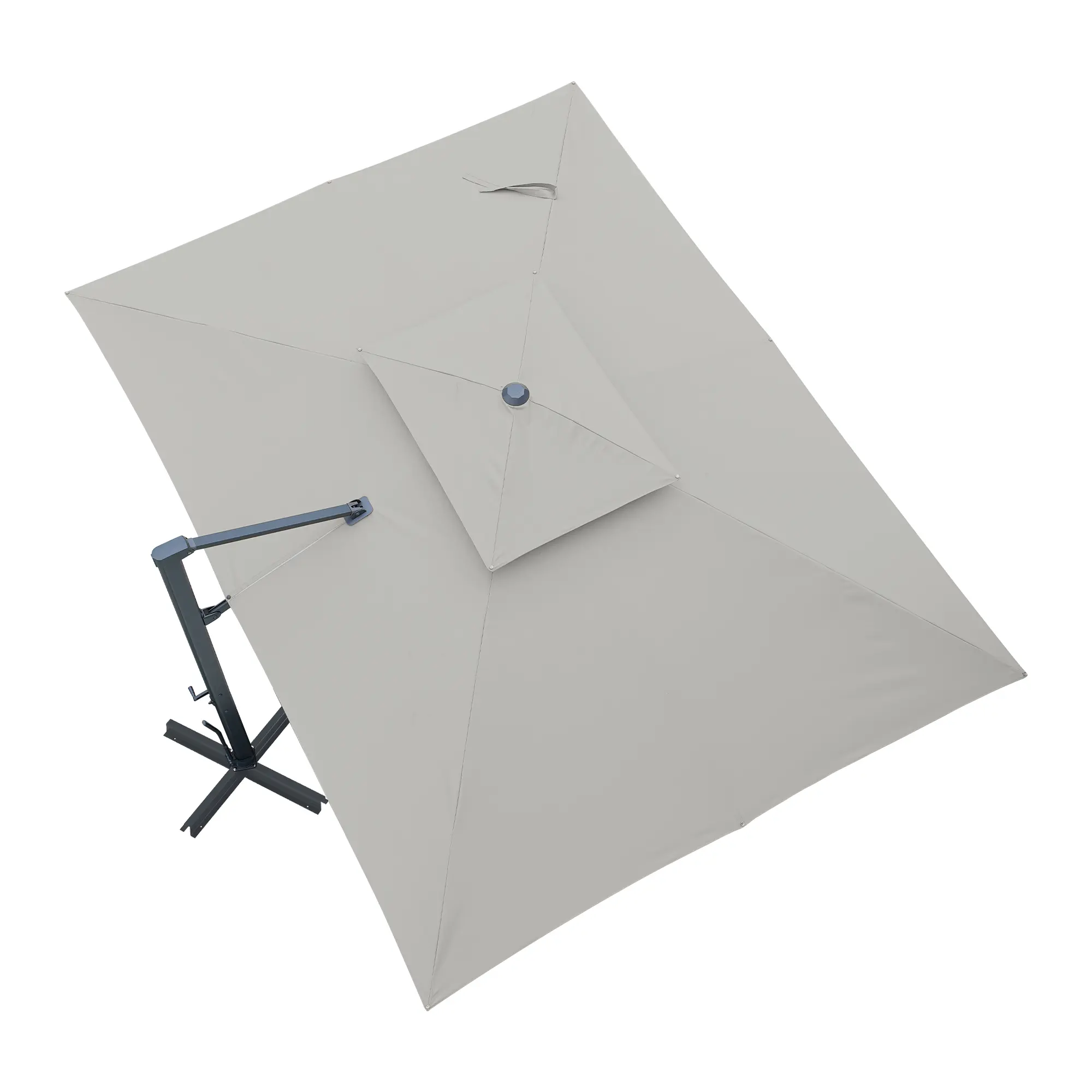 13-Ft Aluminum Patio Cantilever Umbrella with Removable Light Strips and Tilt Function