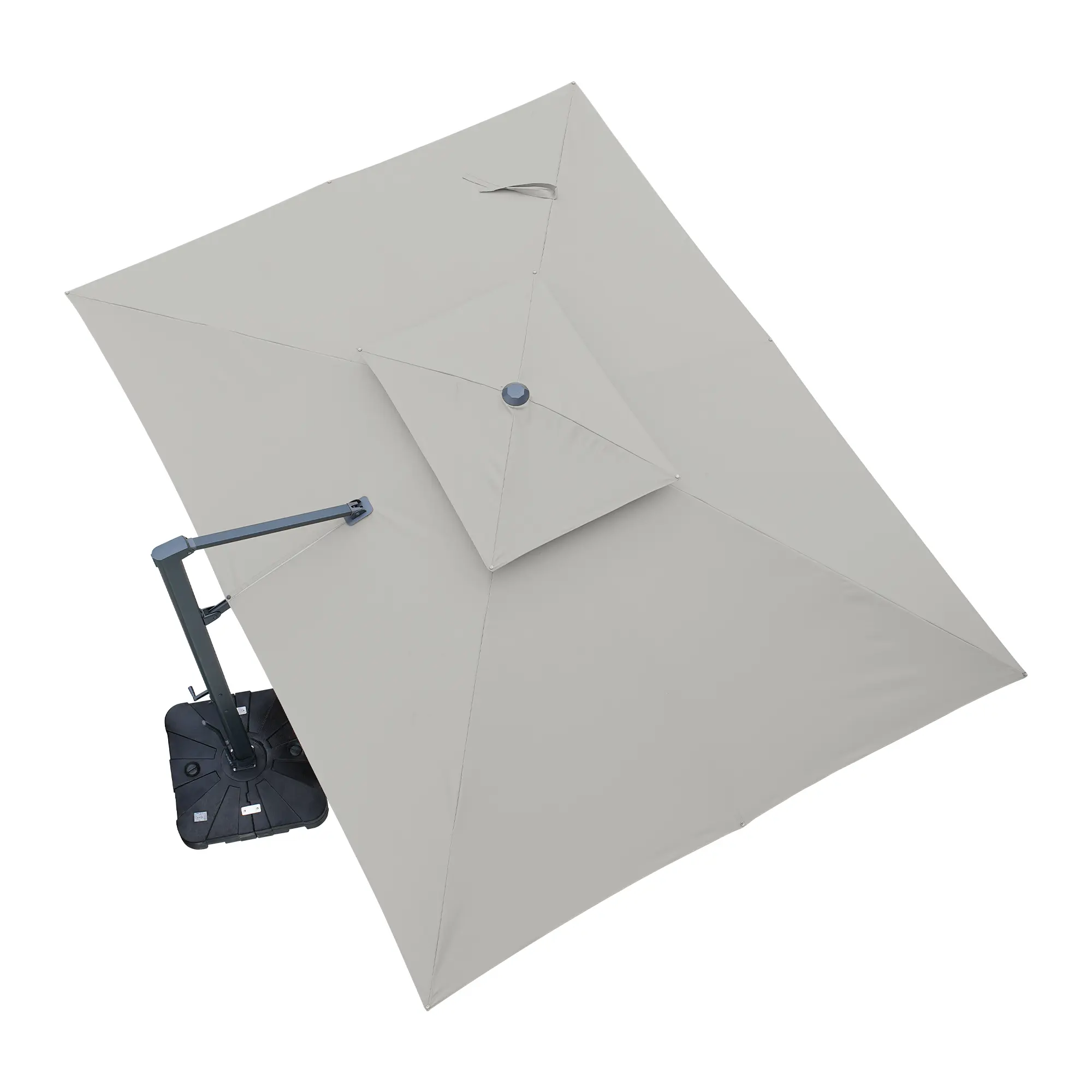 13-Ft Aluminum Patio Cantilever Umbrella with Base and Removable Lights