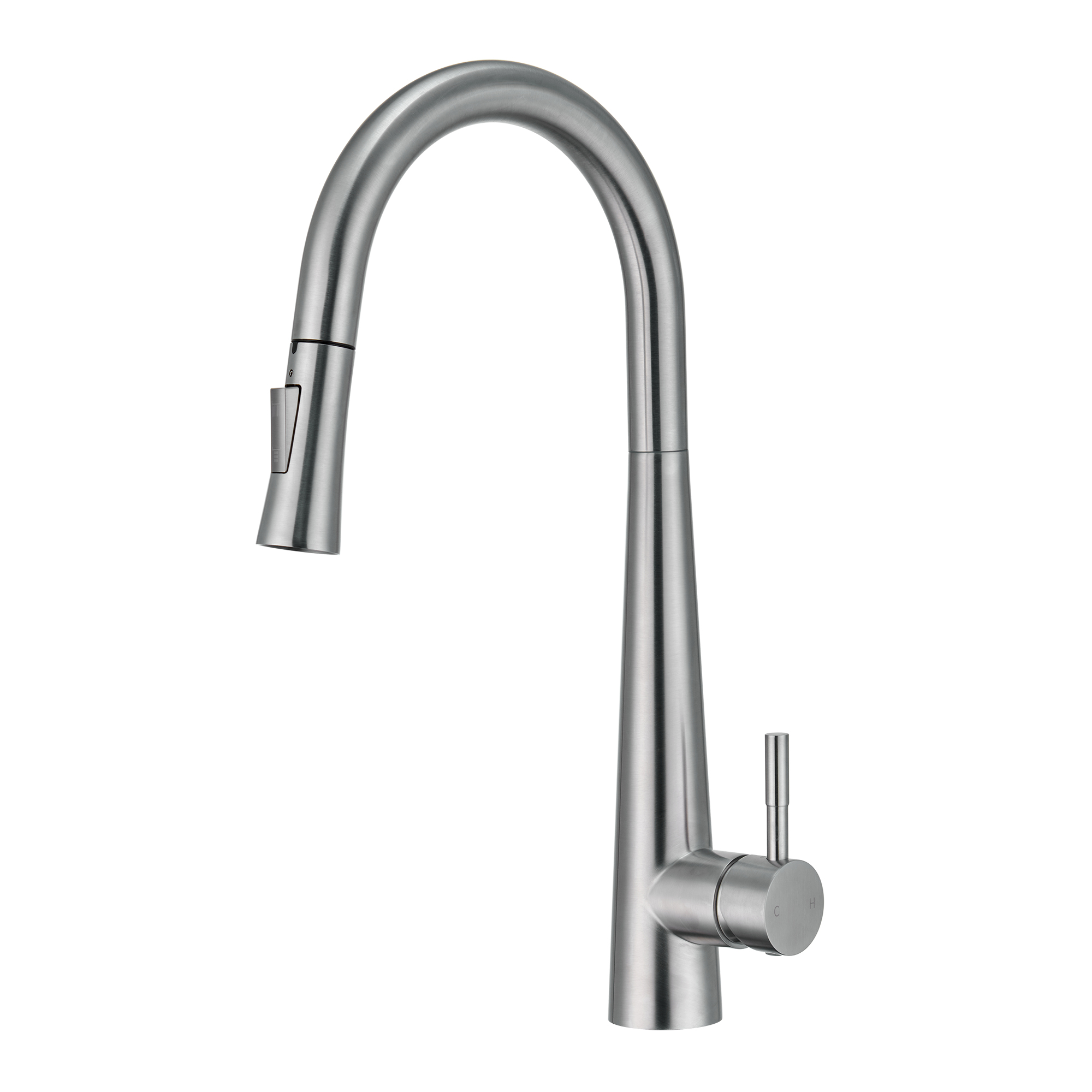 High Arc Pull Down Single Handle Kitchen Faucet with Accessories-Mondawe