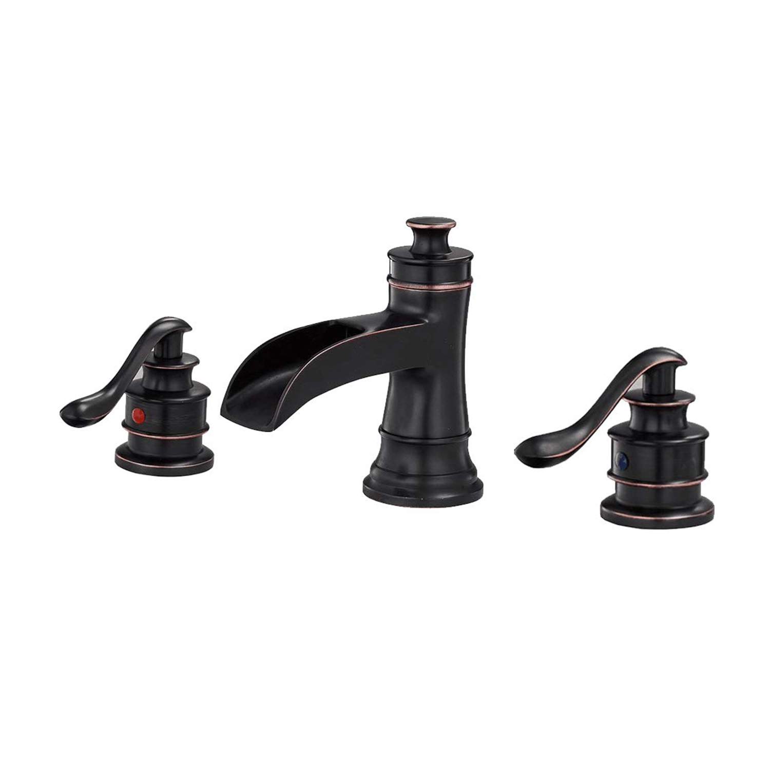 Classic Retro Style 8 in. Widespread Double Handle Bathroom Faucet with Drain Kit Included in Oil Rubbed Bronze