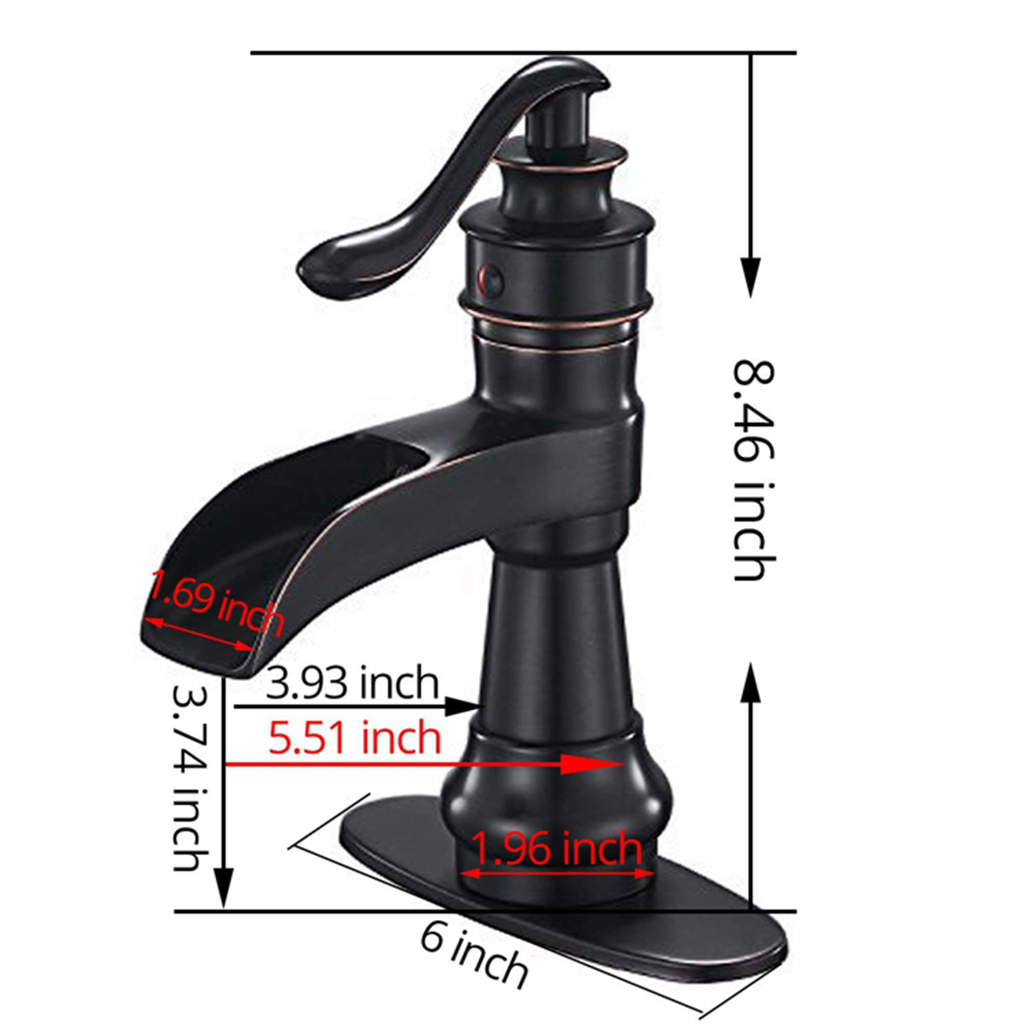 Single Handle Single Hole Bathroom Faucet with Deckplate Included, Pop Up Drain and Water Supply Hoses in Brushed Nickel/Oil Rubbed Bronze