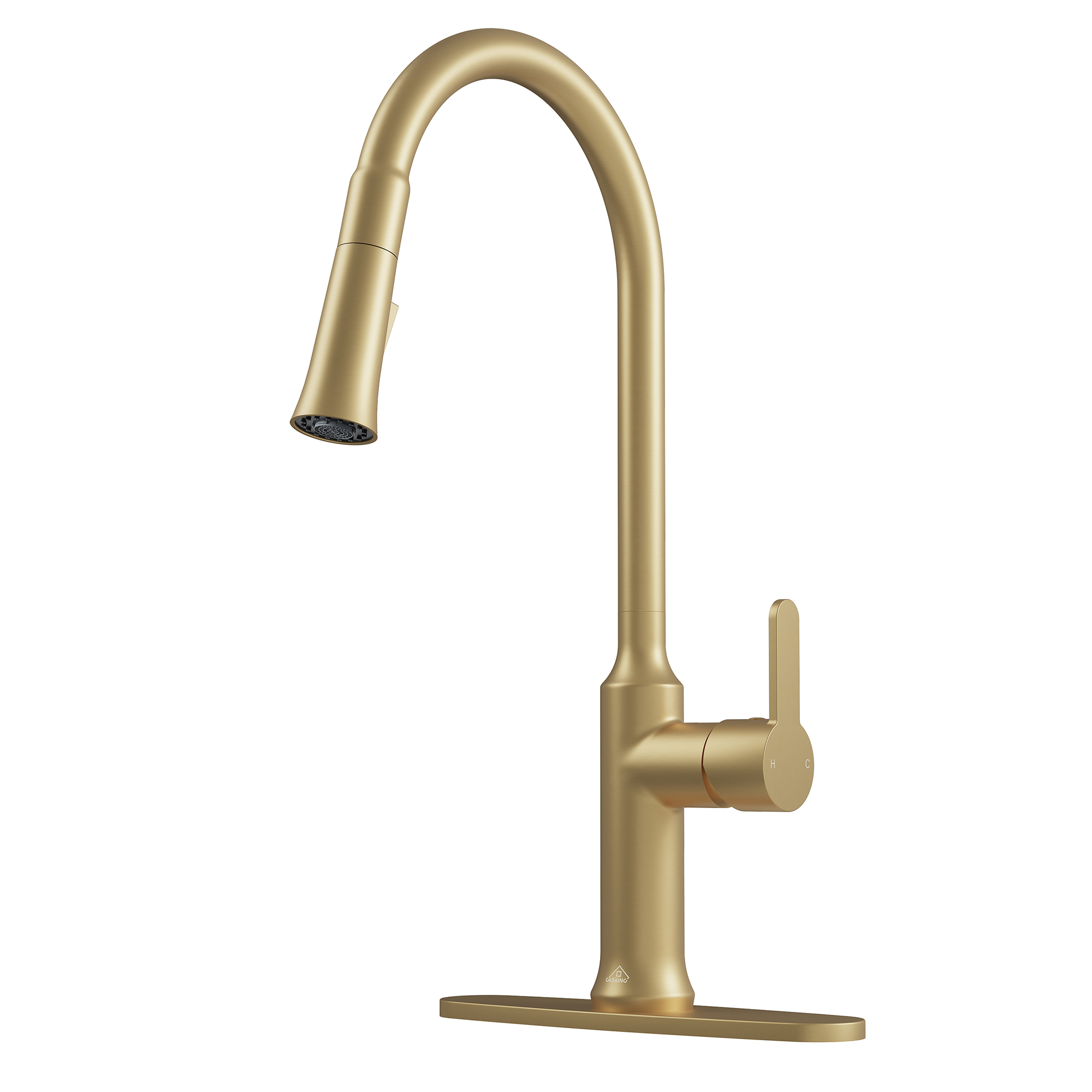 1.8 GPM Single-Handle Pull-Down Kitchen Faucet Single Hole Faucet Brushed Nickel/Matte Black/Brushed Gold