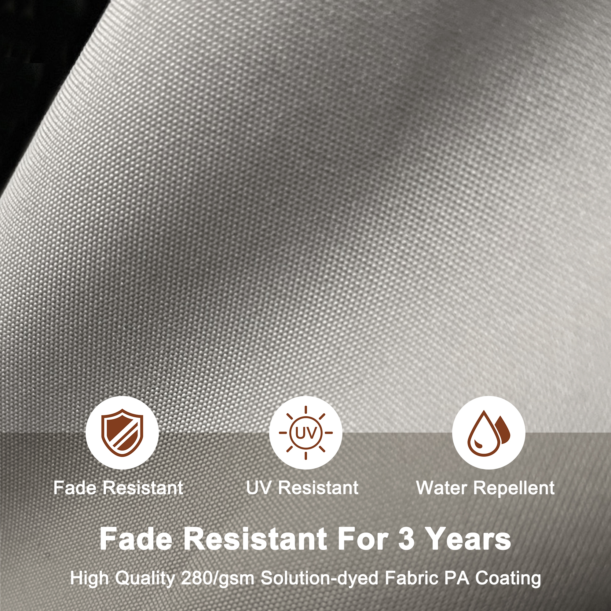 Aluminum Cantilever Patio Umbrella with Tilt Function, Removable Light Bar, and Base Included