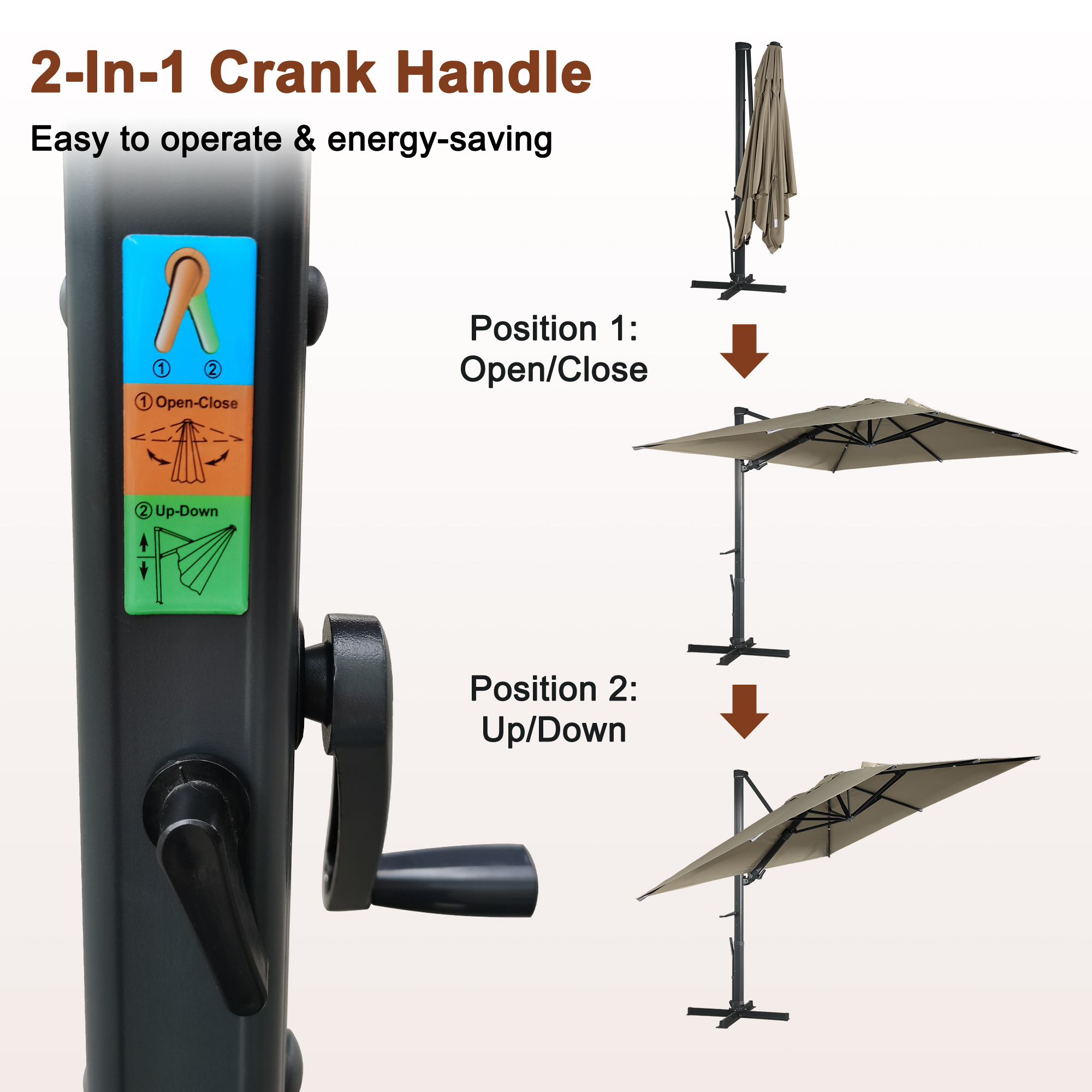 10 offset patio umbrella Elm 10 ft. Outdoor / Patio Cantilever Hanging Umbrella