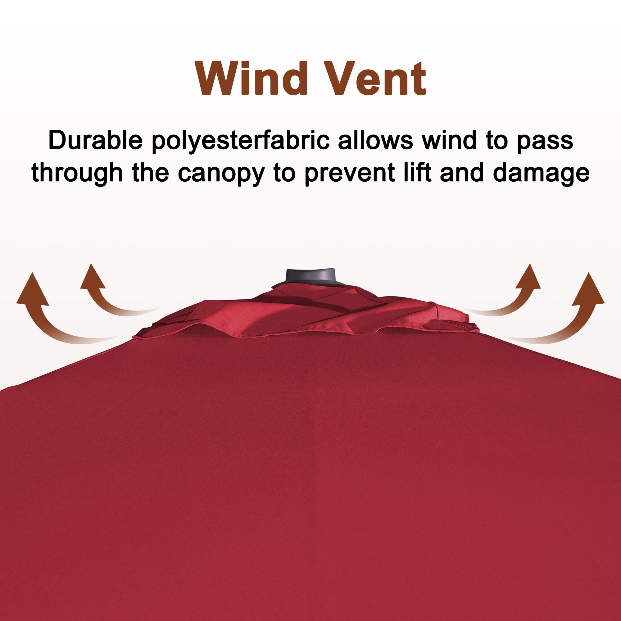 13ft Square Aluminum Tilt Umbrella for Outdoor Patio Umbrella-Mondawe