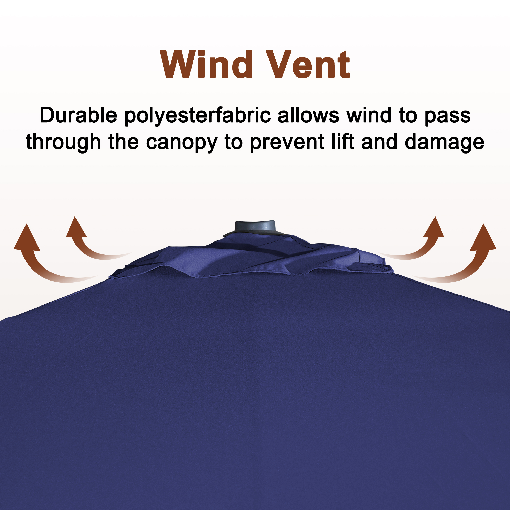 13ft Square Aluminum Tilt Umbrella for Outdoor Patio Umbrella-Mondawe