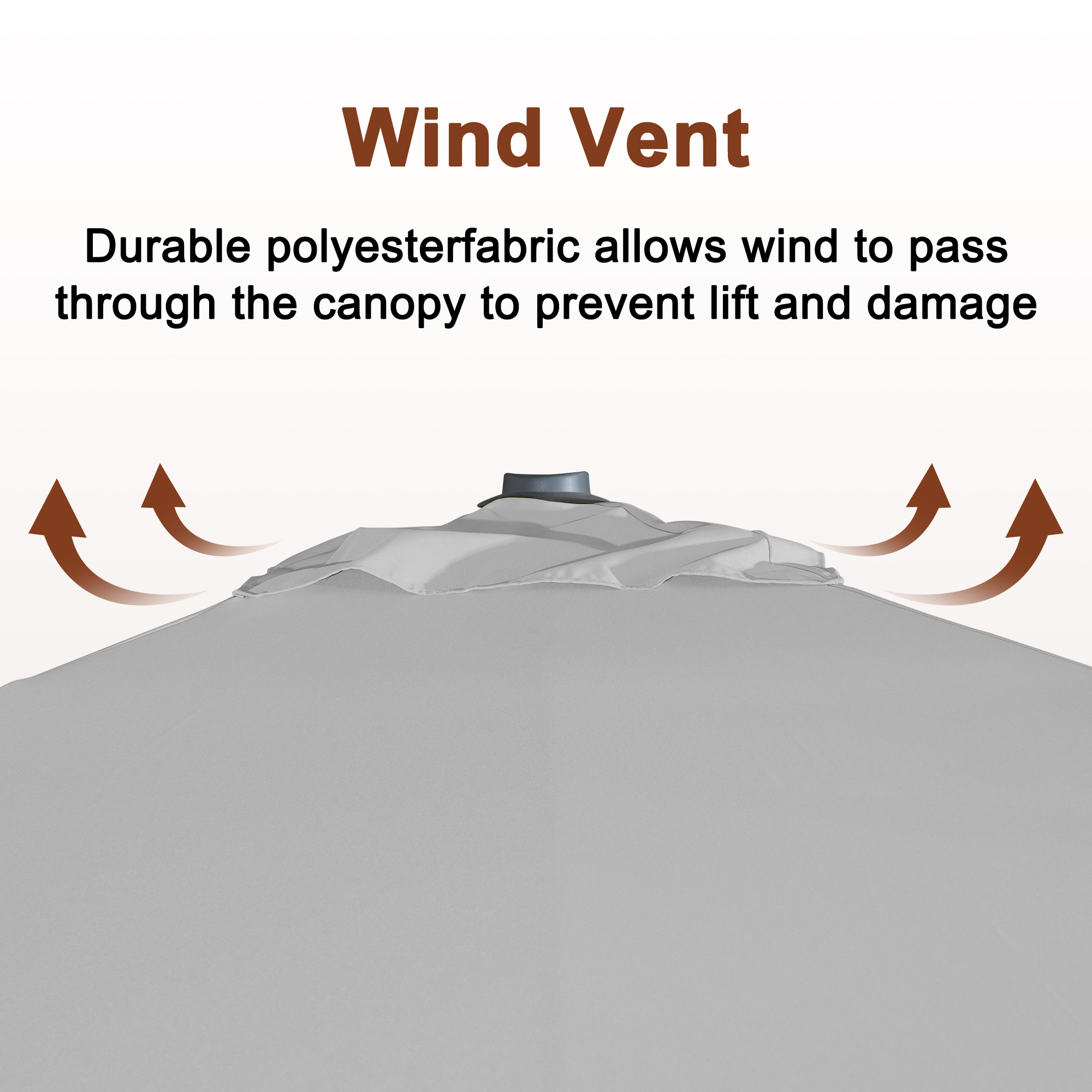 13ft Square Aluminum Tilt Umbrella for Outdoor Patio Umbrella-Mondawe