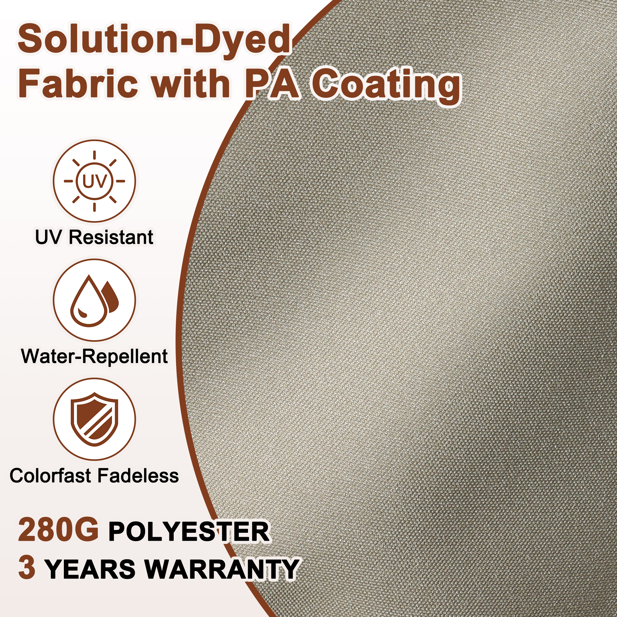 13ft Square Aluminum Tilt Umbrella for Outdoor Patio Umbrella-Mondawe