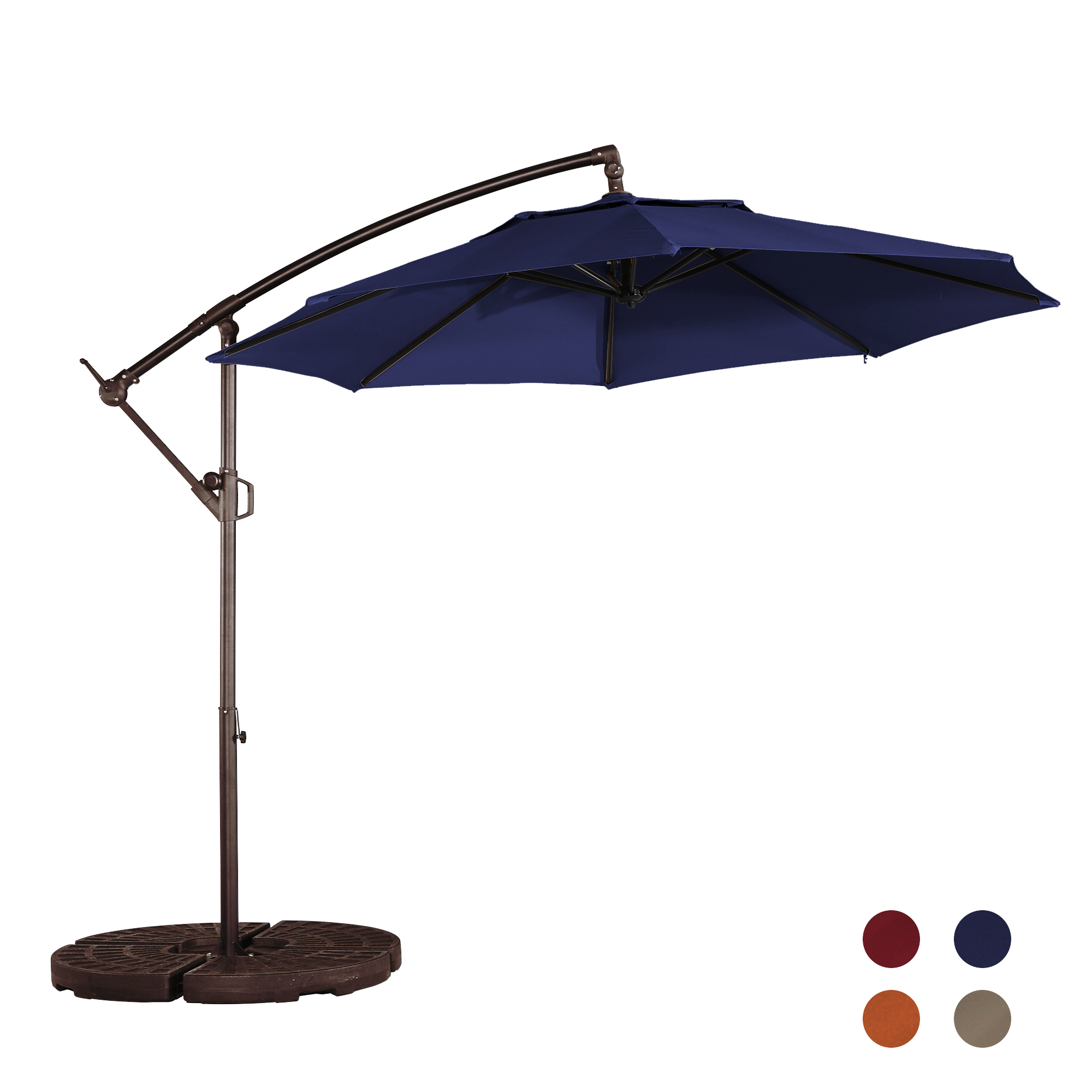 10 Ft Cantilever Patio Offset Umbrella Upgrade Crank Hanging Canopy Umbrella