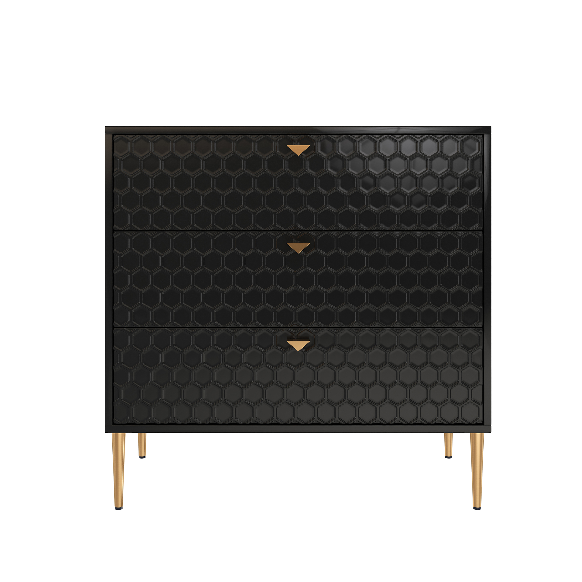 3 Drawers Storage TV Stand Sideboard Decorated Cabinet