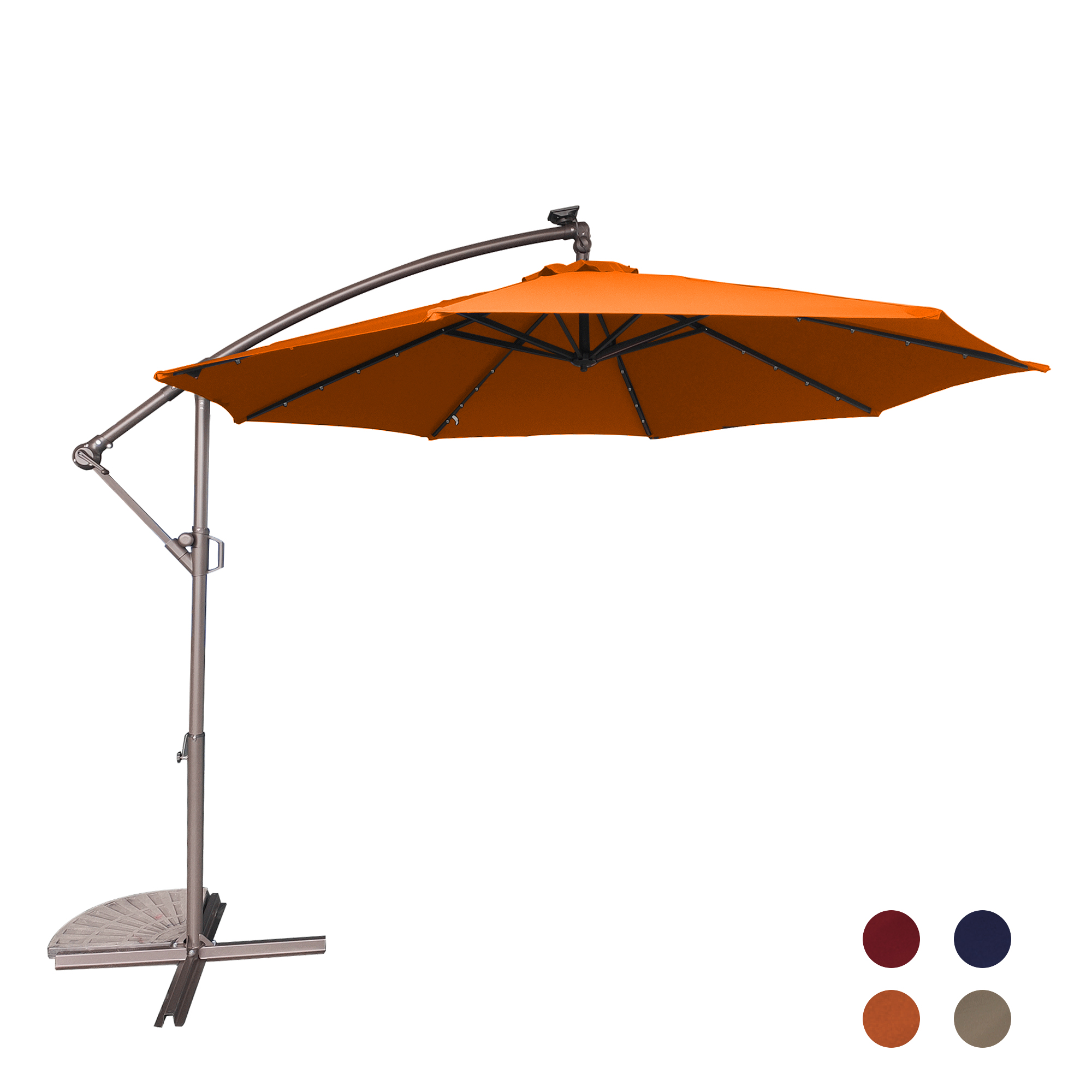 10 Ft Cantilever Patio Offset Umbrella Upgrade Crank Hanging Canopy Umbrella