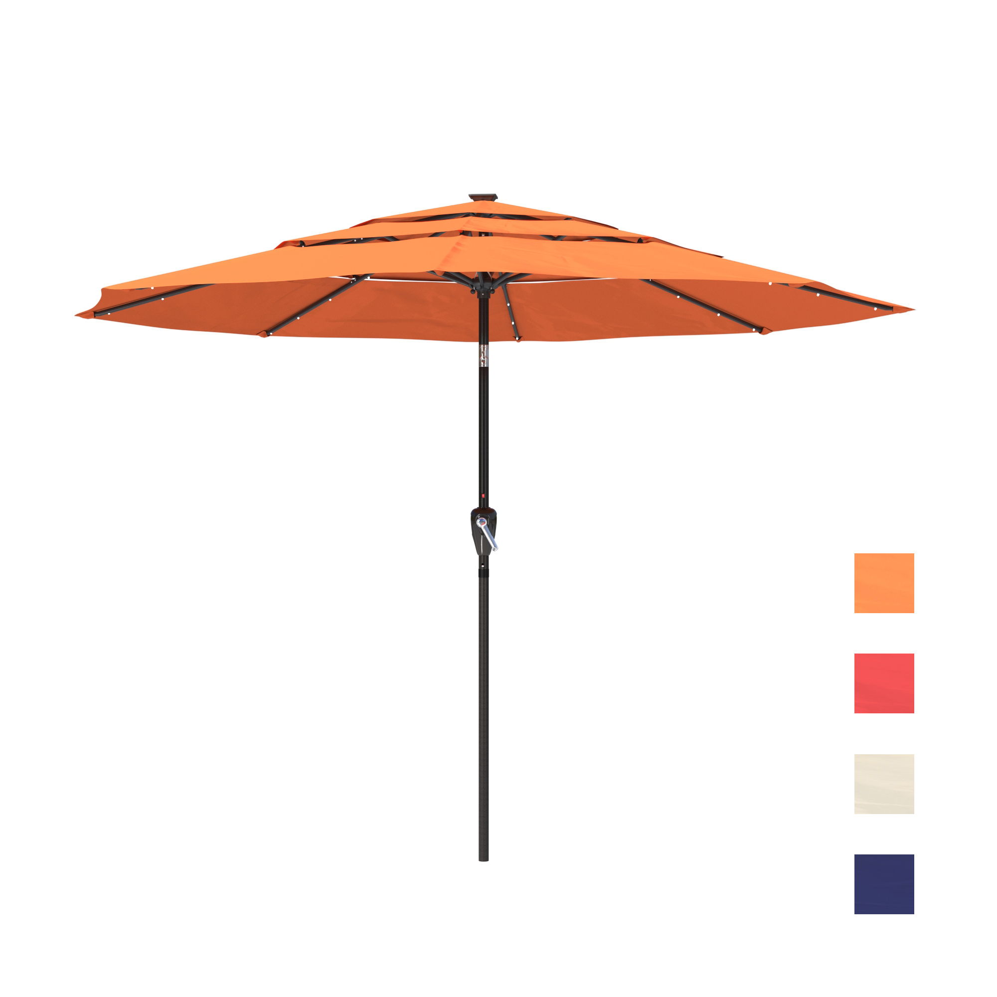 Mondawe 11-Ft Market Patio Umbrella with LED-Mondawe