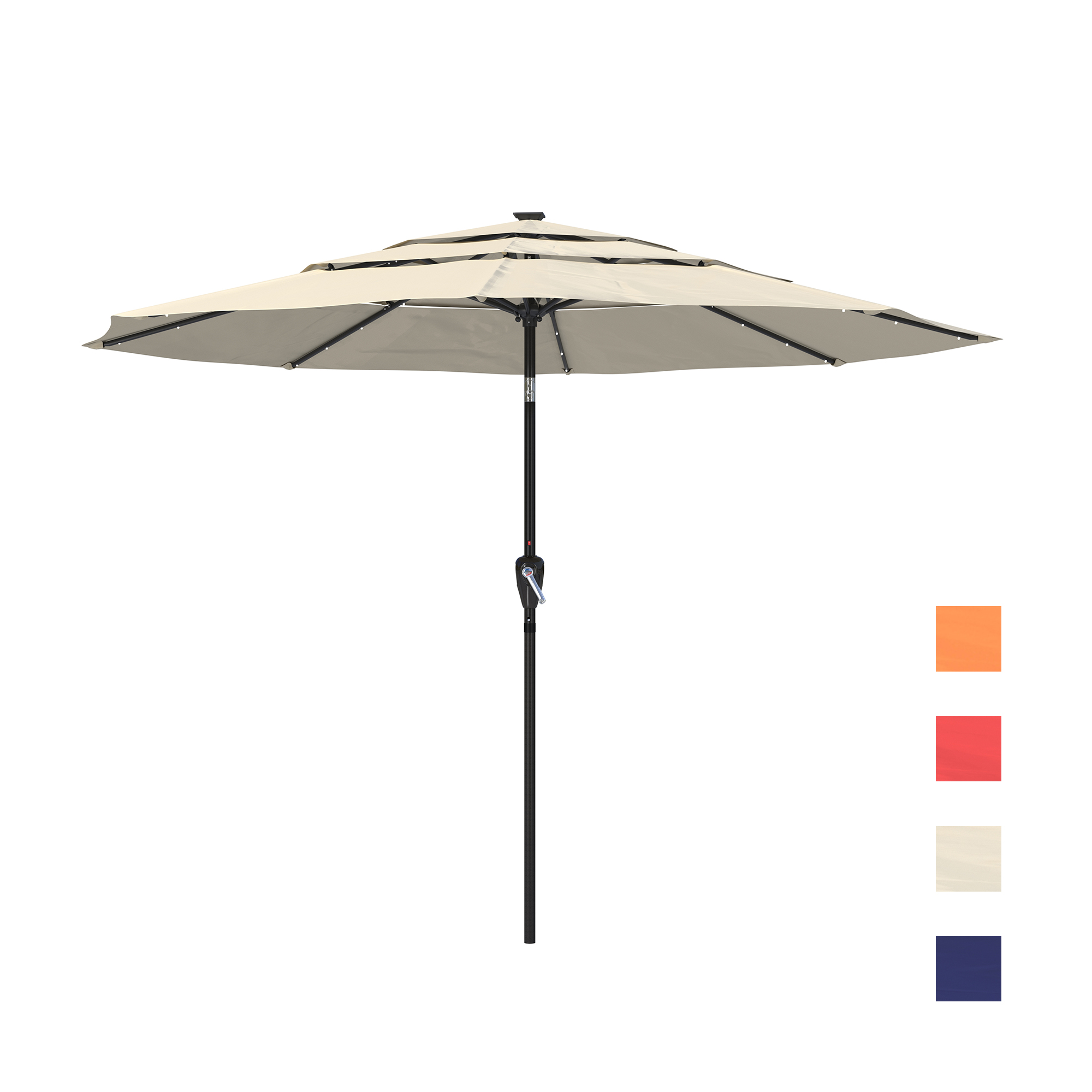 Mondawe 11-Ft Market Patio Umbrella with LED-Mondawe