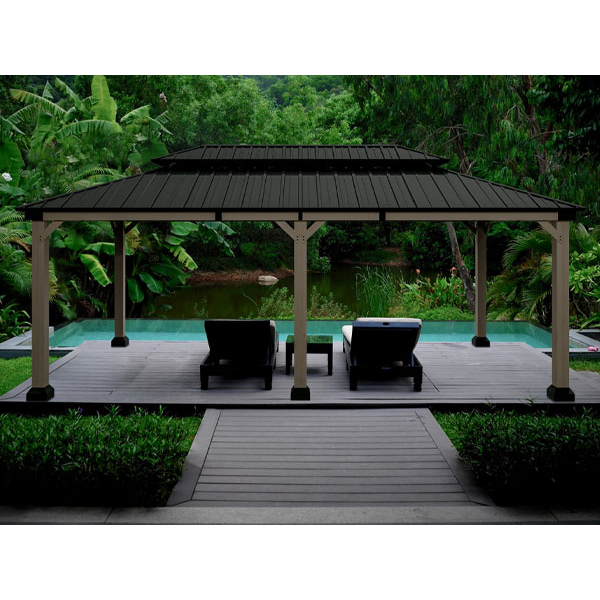12 ft. x 20 ft. Outdoor Cedar Wood Frame Patio Gazebo