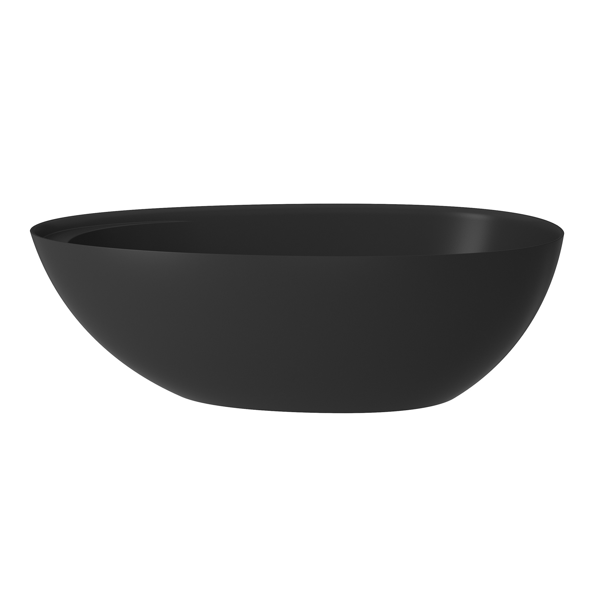 Boyel living 67" Free Standing Tub, Stone Resin Freestanding Tub Large Space Solid Surface Matte White Soaking Tub with Drain, Drain Hose & Sanding Paper