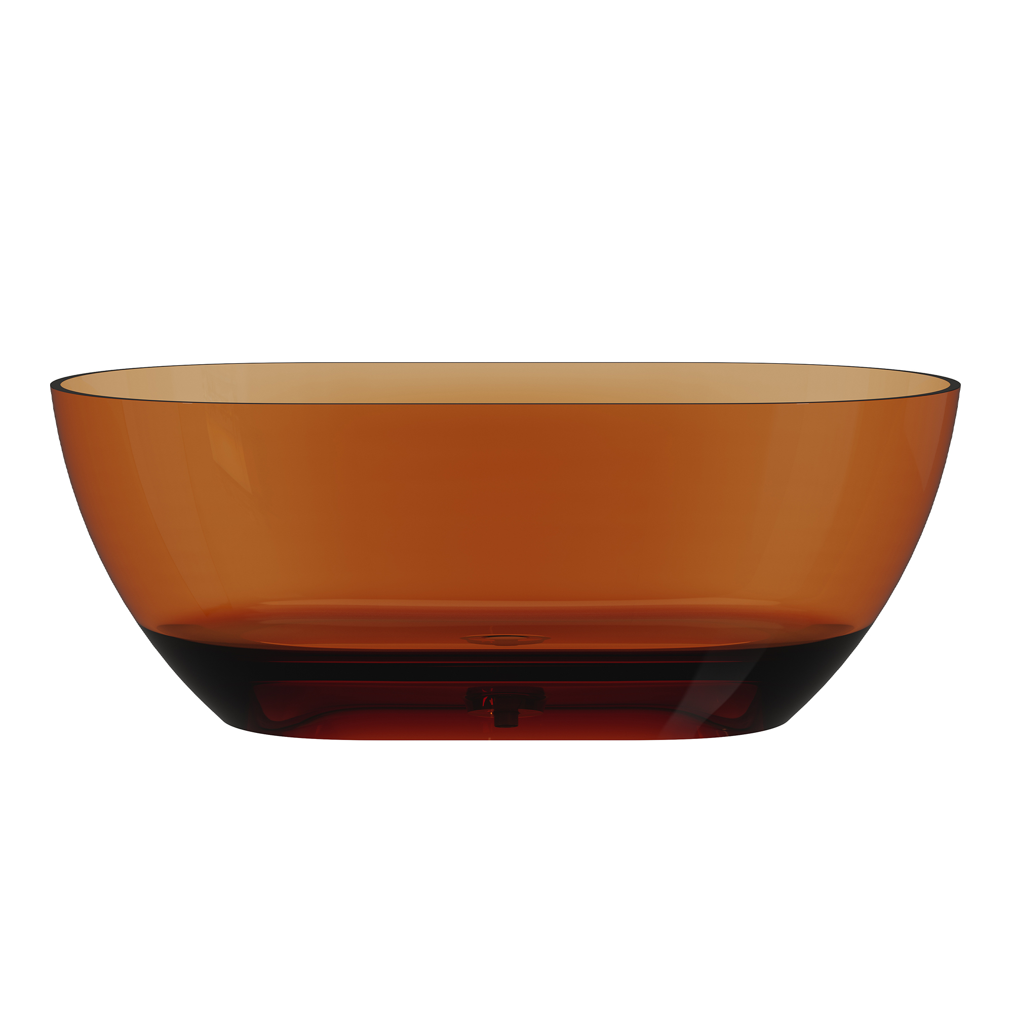  59" Resin Freestanding Bathtub Transparent Soaking Tub Modern Oval Design Stand Alone Tub with Pop-up Drain and Overflow,Black & Grey/Coffee/Purple/Blue