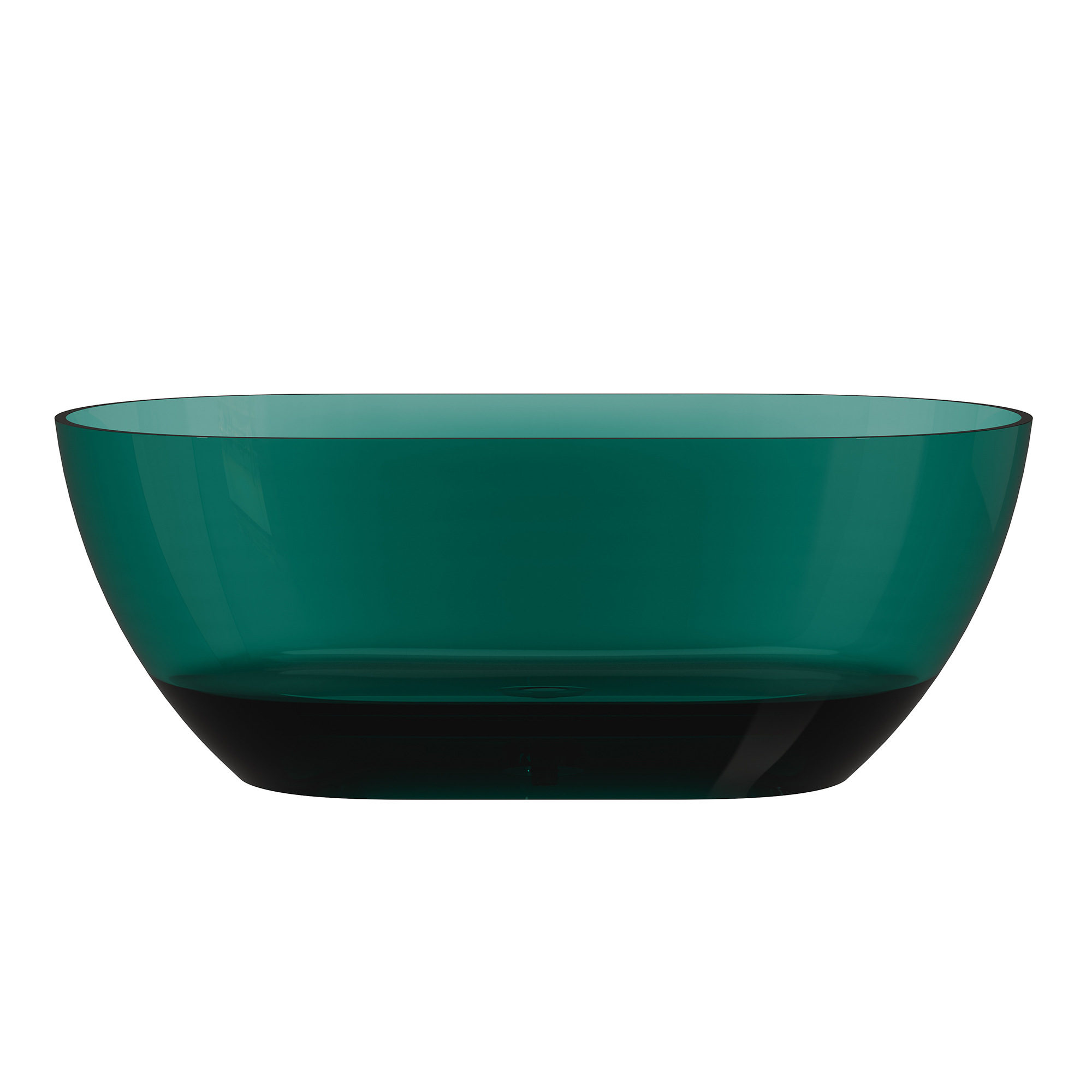  59" Resin Freestanding Bathtub Transparent Soaking Tub Modern Oval Design Stand Alone Tub with Pop-up Drain and Overflow,Black & Grey/Coffee/Purple/Blue