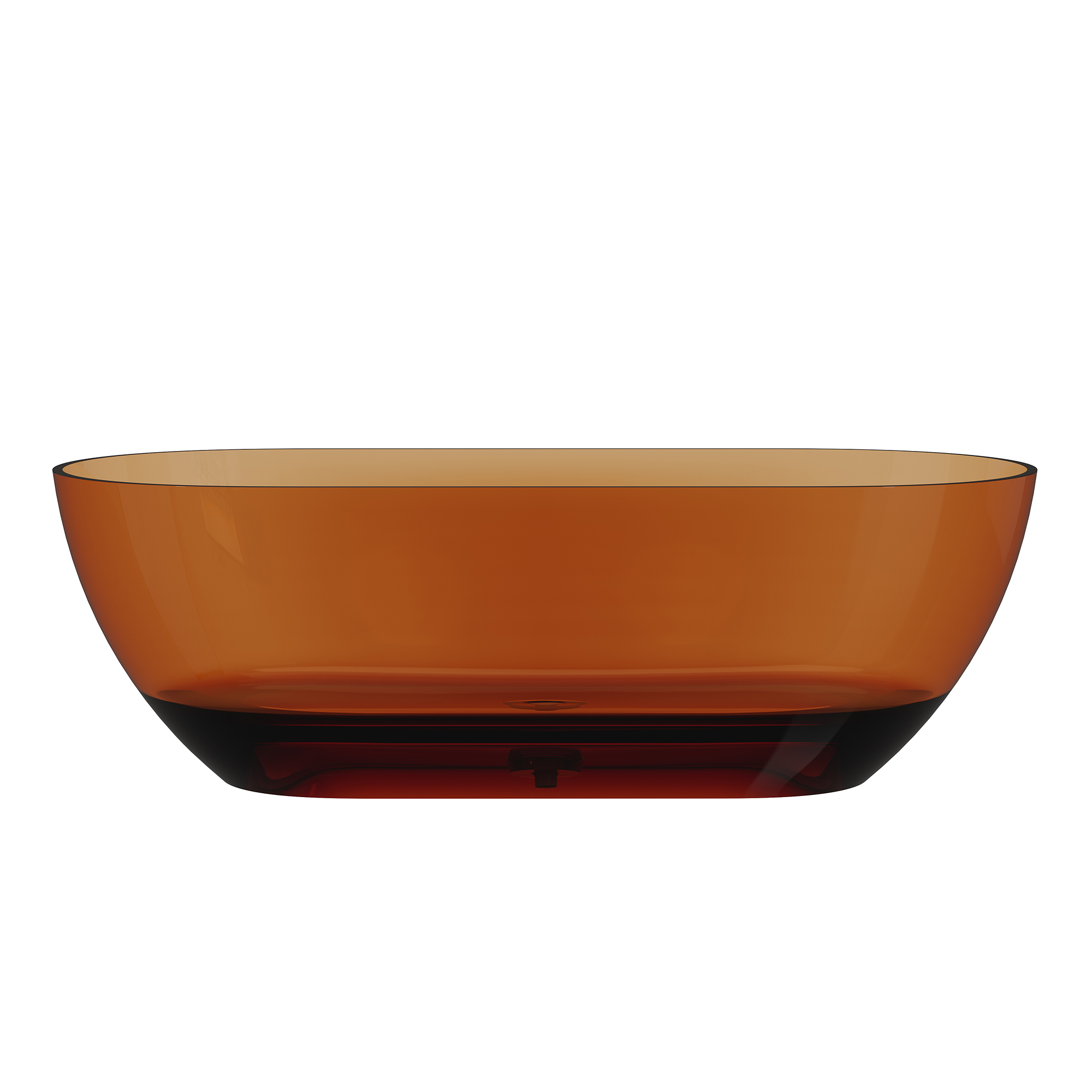 69" Resin Freestanding Bathtub Transparent Soaking Tub Modern Oval Design Stand Alone Tub with Pop-up Drain and Overflow,Black & Grey/Coffee/Purple/Blue