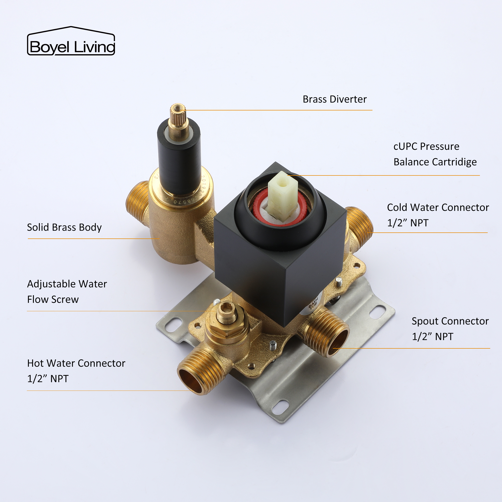 Single-Handle 1-Spray Wall Mount Tub and Shower Faucet in Black Brass Handheld Shower (Valve Included)