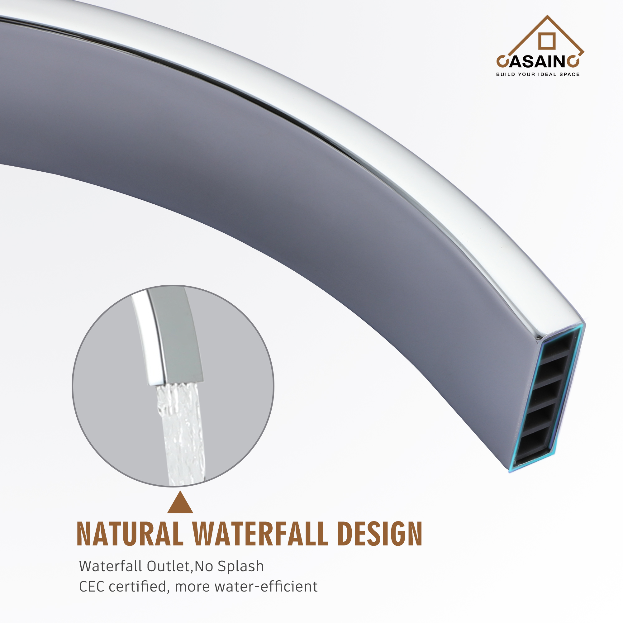 Single-Handle Floor-Mounted Bathtub Faucet High Flow Bathroom Tub Filler with Hand Shower, Brushed Nickel/Matte Black/Chrome