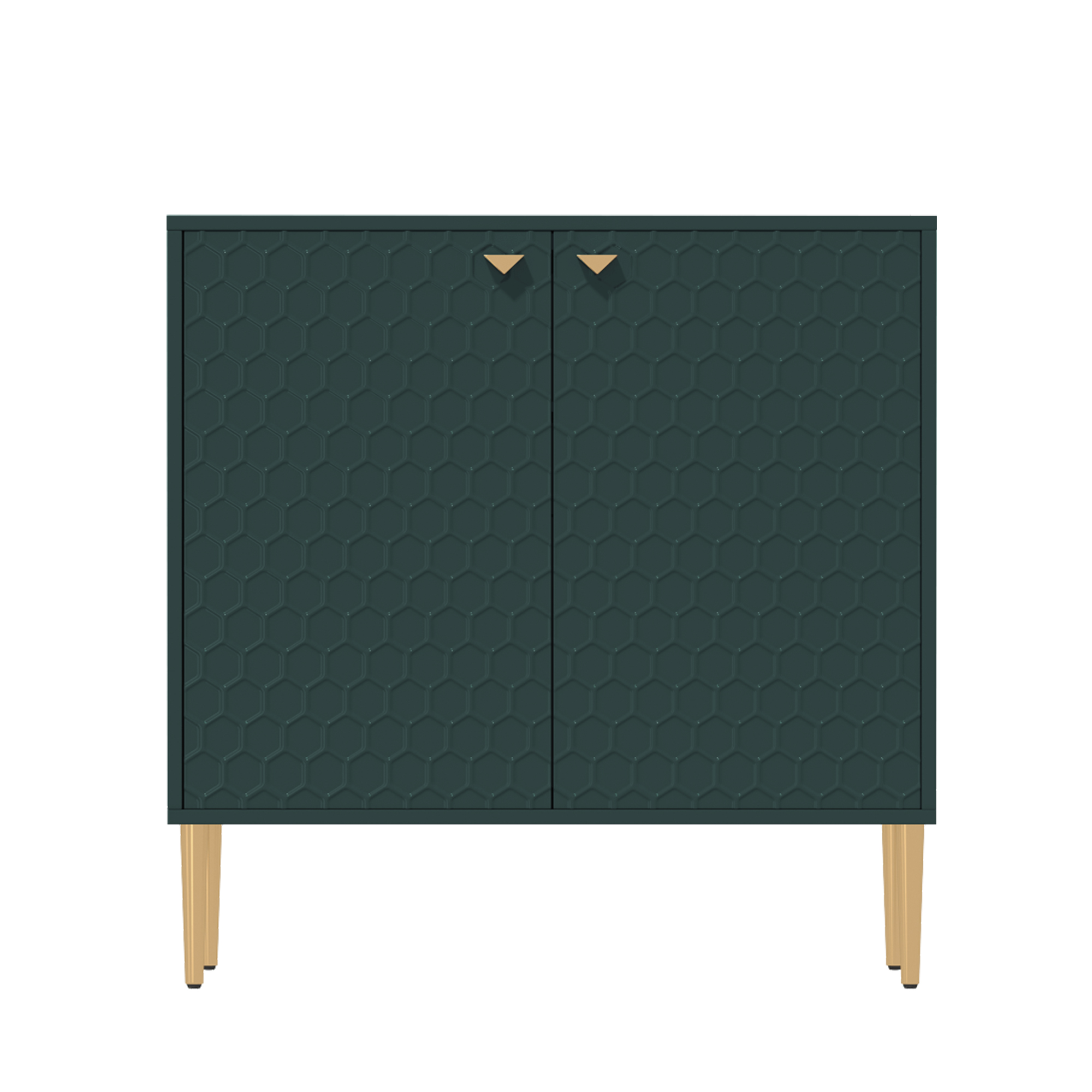 2 Door Adjustable Shelves Locker Cabinet TV Stand Side Table