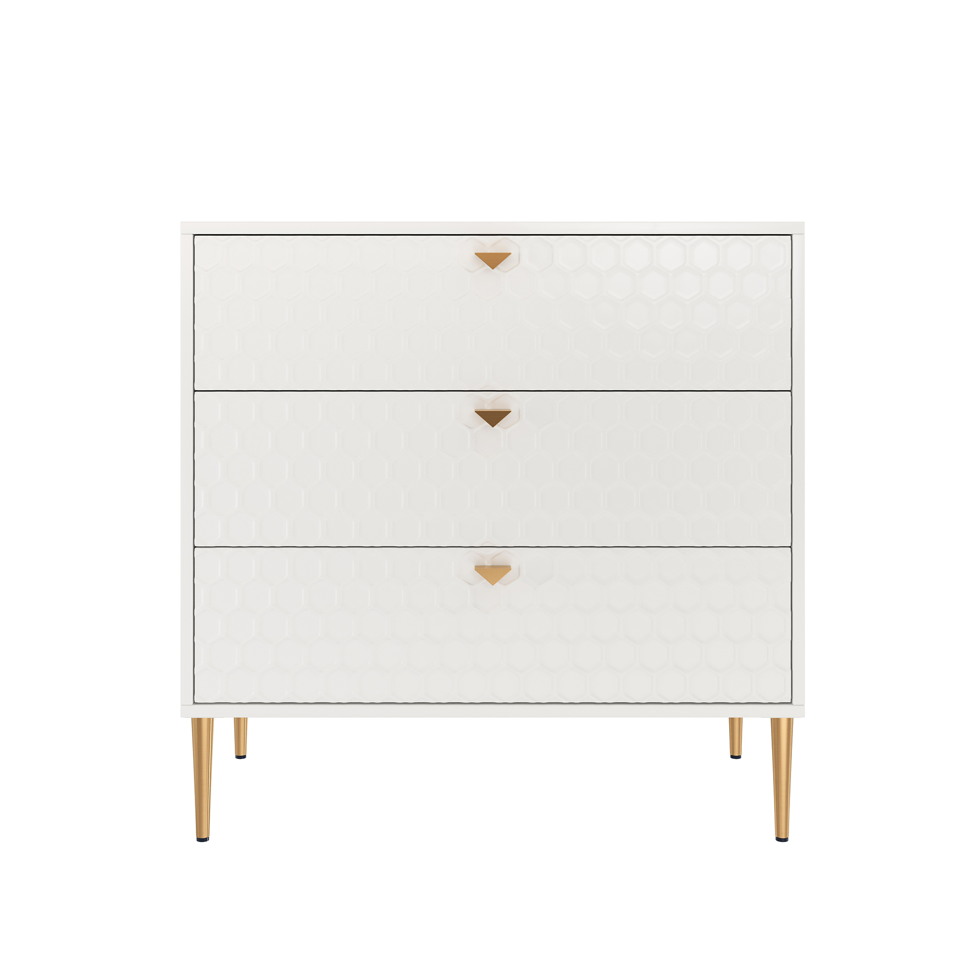 3 Drawers Storage TV Stand Sideboard Decorated Cabinet