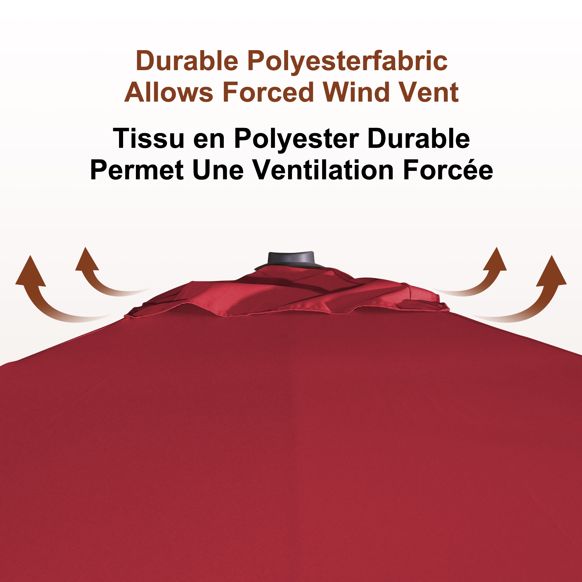 Square Aluminum Cantilever Patio Umbrella with 90° Tilt, LED & Bluetooth Mood Light, and Base Included