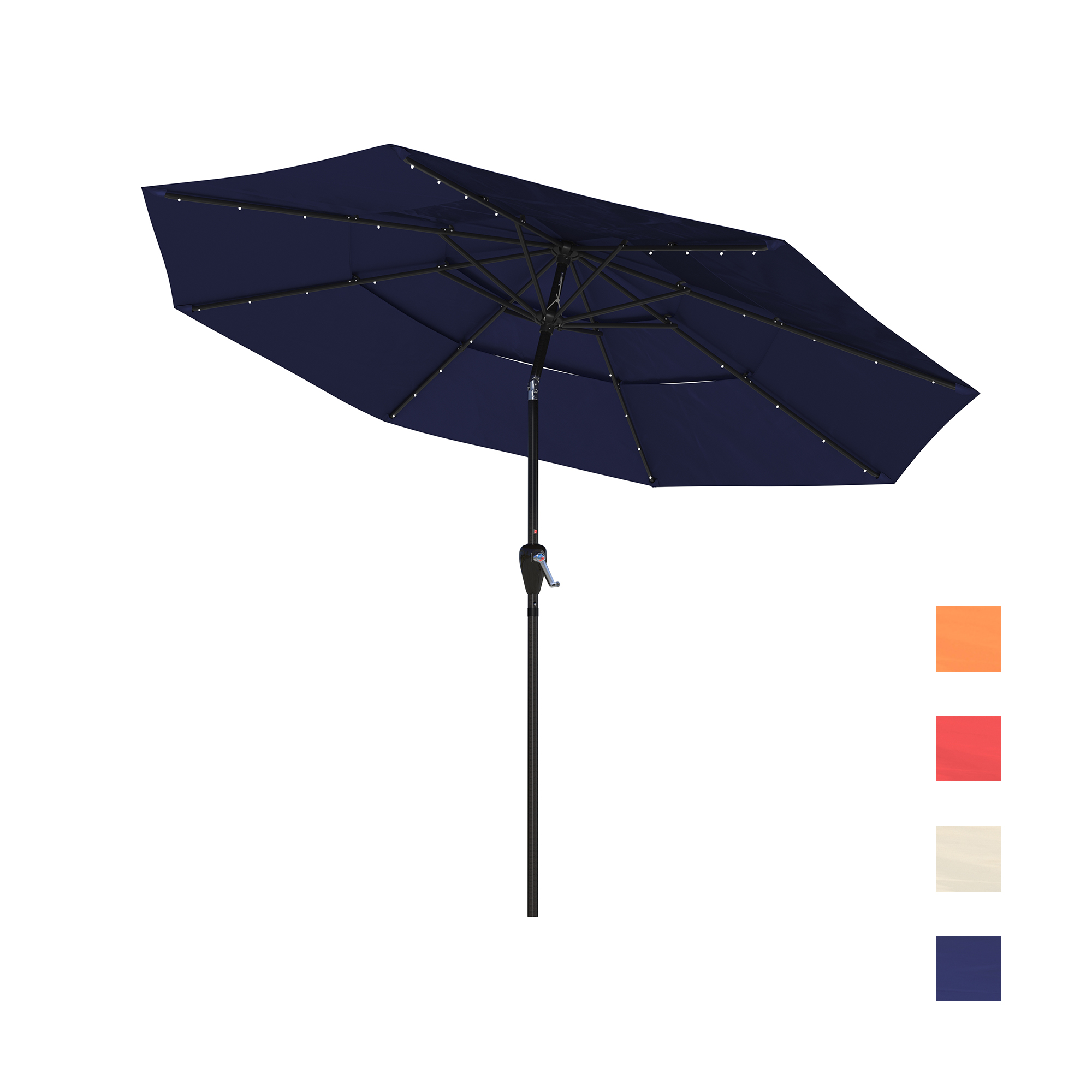 Mondawe 11-Ft Market Patio Umbrella with LED-Mondawe