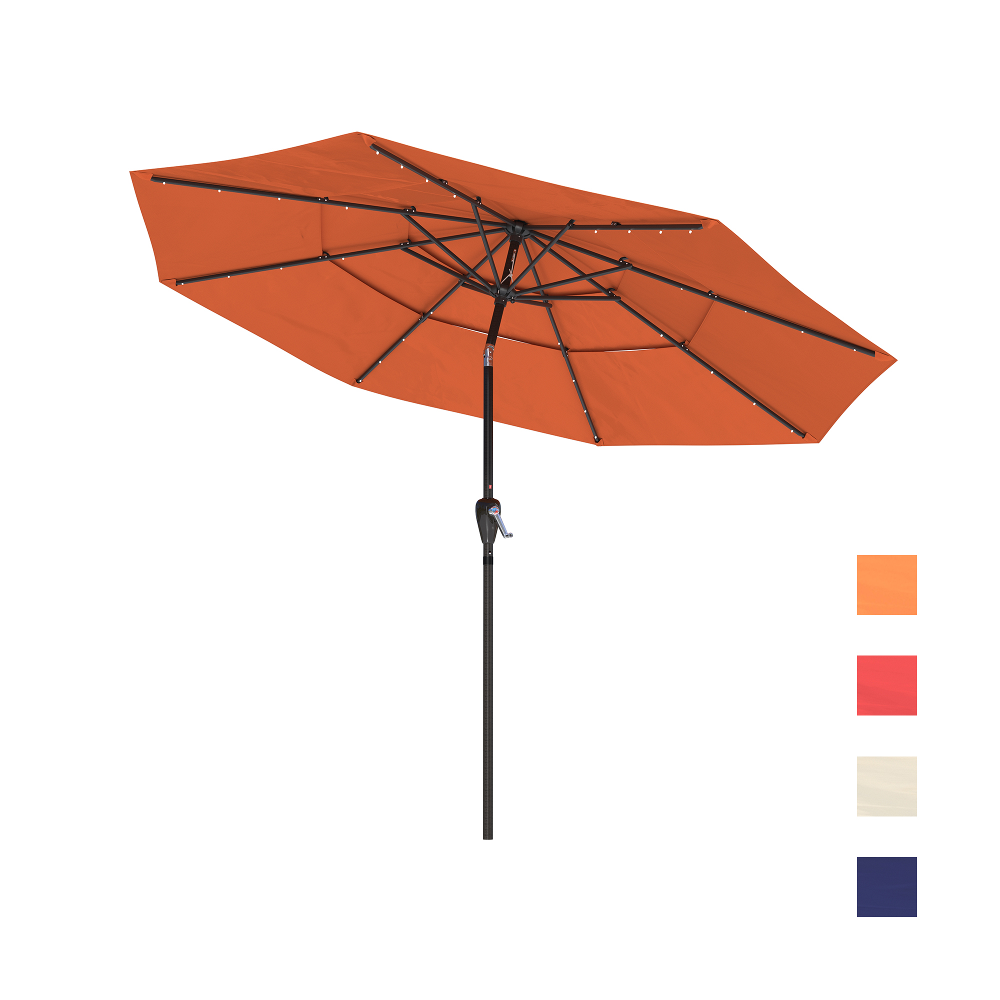Mondawe 11-Ft Market Patio Umbrella with LED-Mondawe