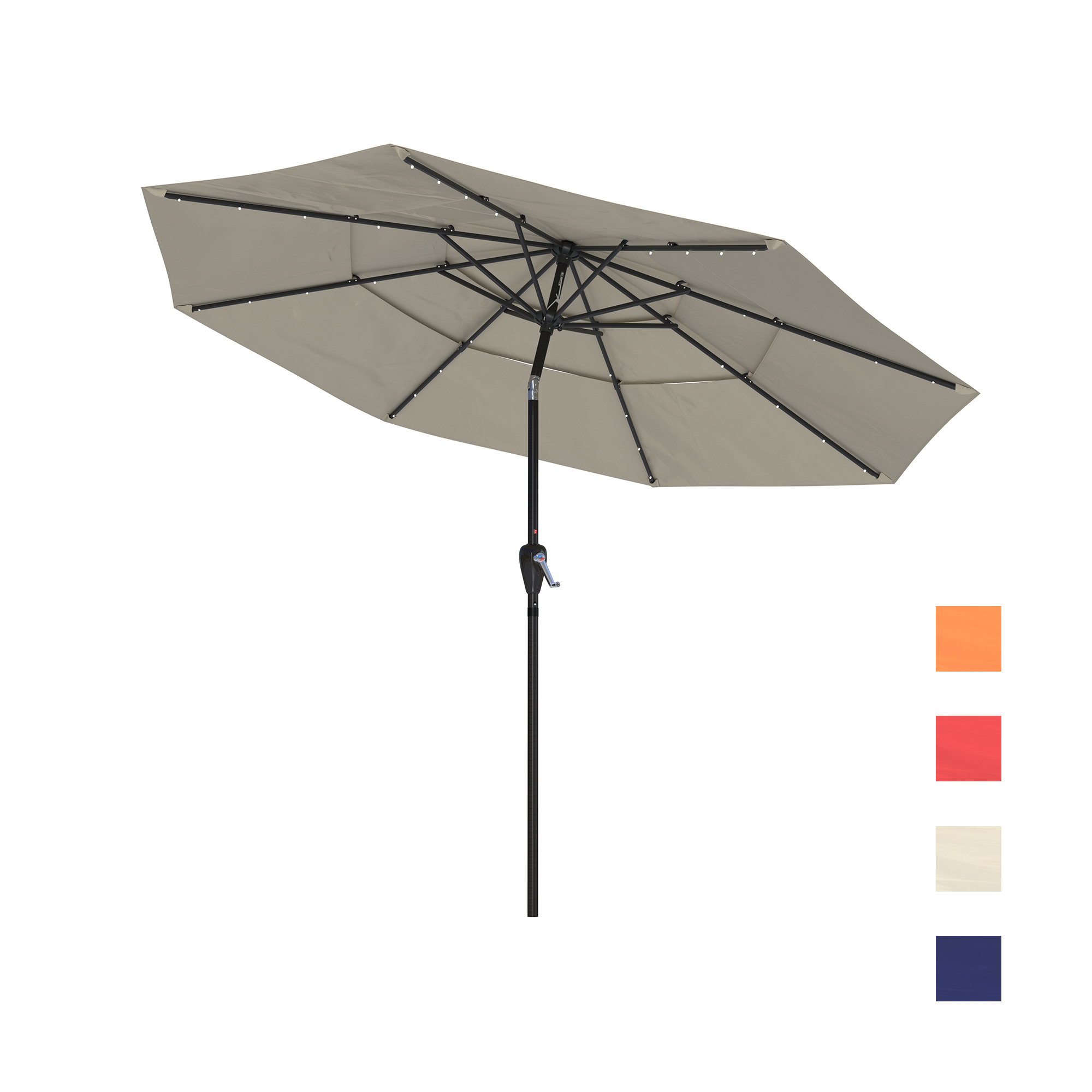 Mondawe 11-Ft Market Patio Umbrella with LED-Mondawe