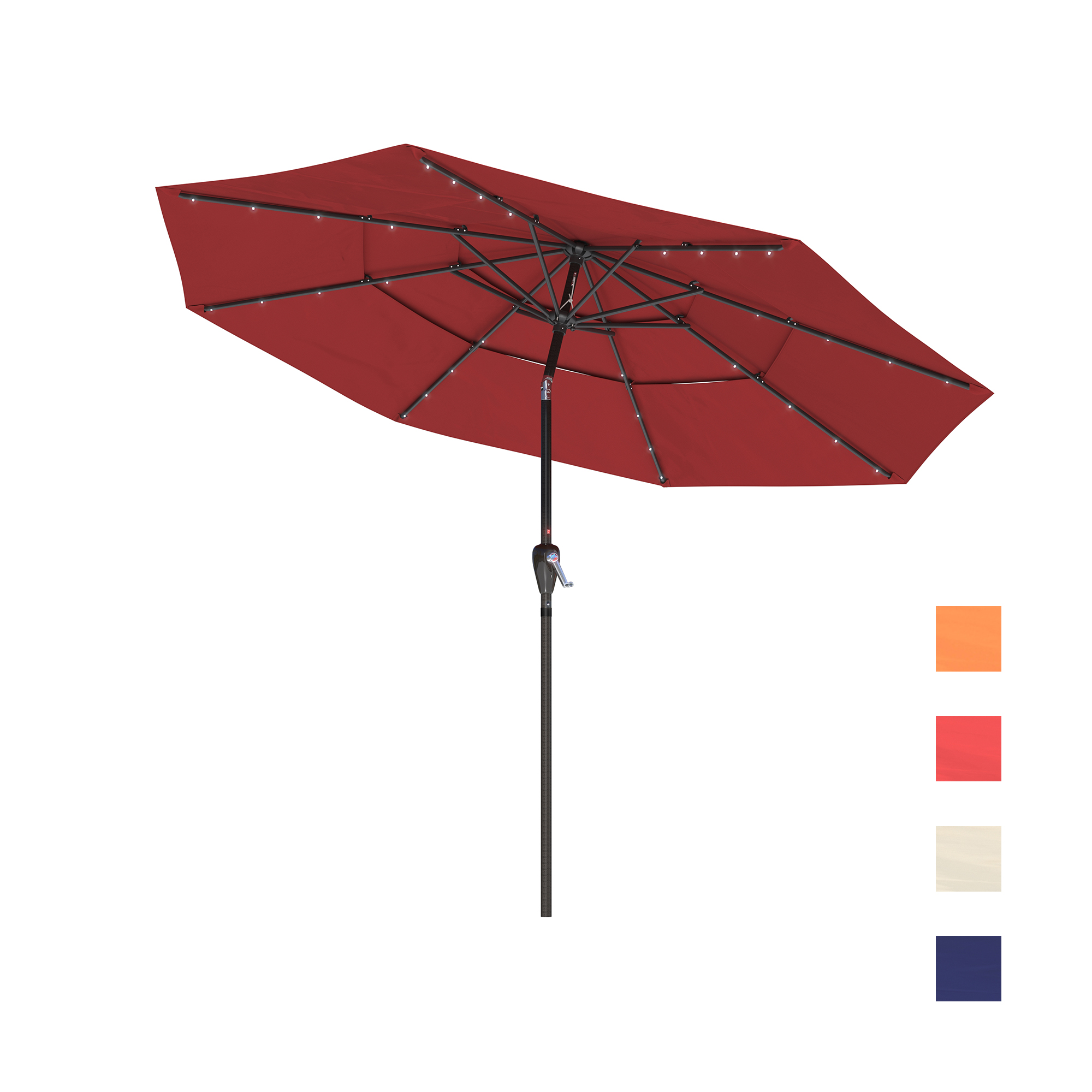 Mondawe 11-Ft Market Patio Umbrella with LED-Mondawe