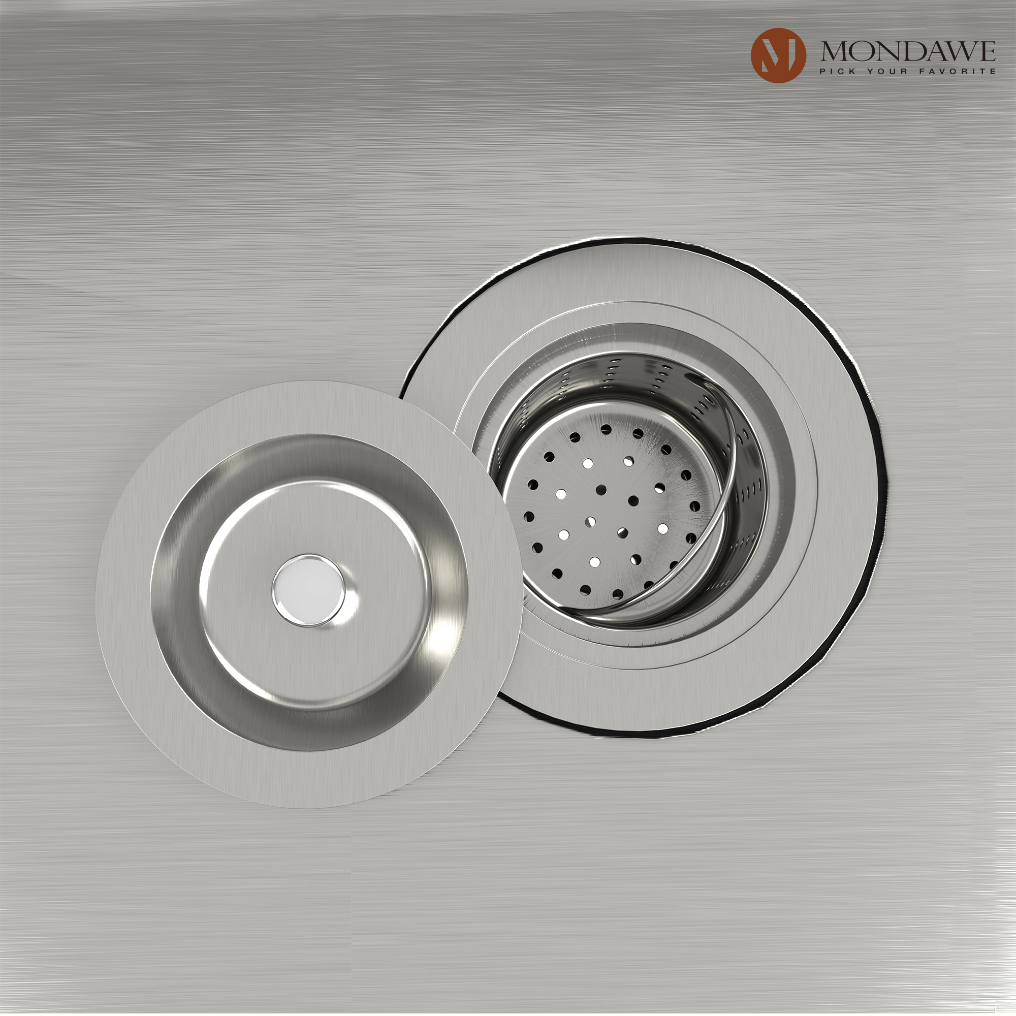 Undermount 36-in x 19-in Brushed Stainless Steel Single Bowl Workstation Kitchen Sink-Mondawe