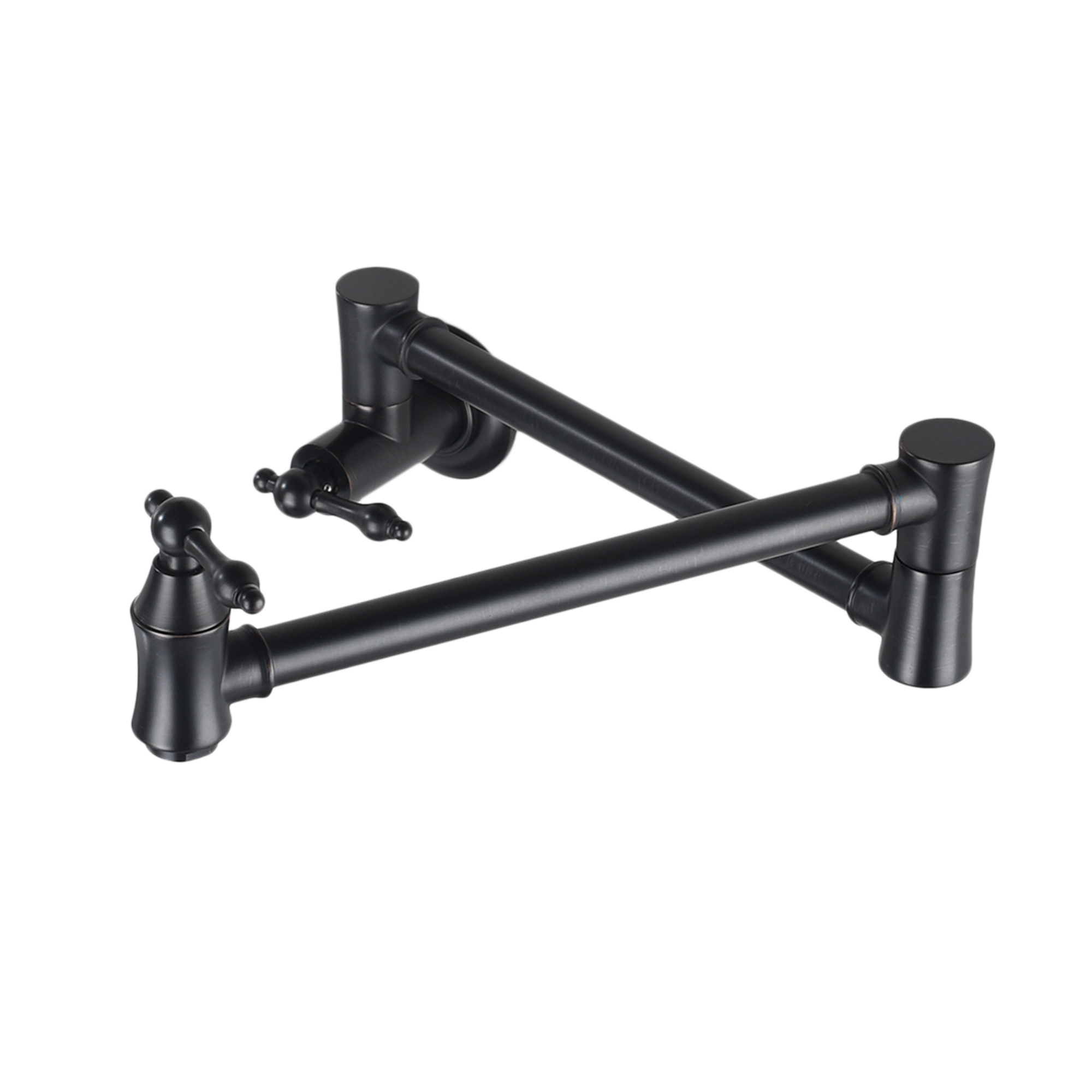  1.8 GPM Pot Filler Faucet, Single Hole 2 Handles Kitchen Faucet, Double Joint Swing Arm Pot Filler Faucet, Solid Brass