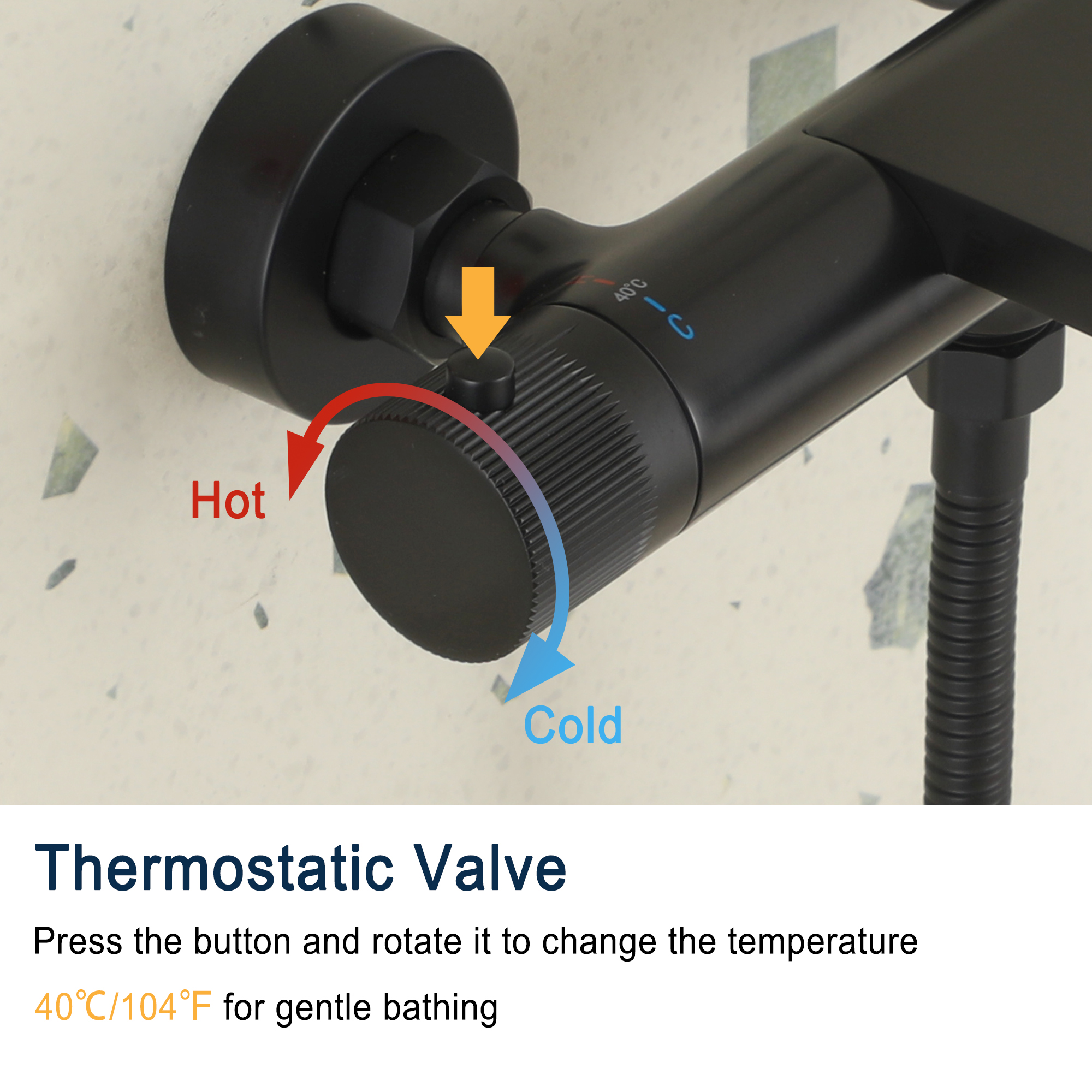 Shower Tub Kit, Matte Black Tub Shower Faucet Set, Bathtub Faucet with Sprayer, Wall Mount Shower Faucet with Tub Spout, Modern Multi-Function Handheld Shower Faucet for Bathtub