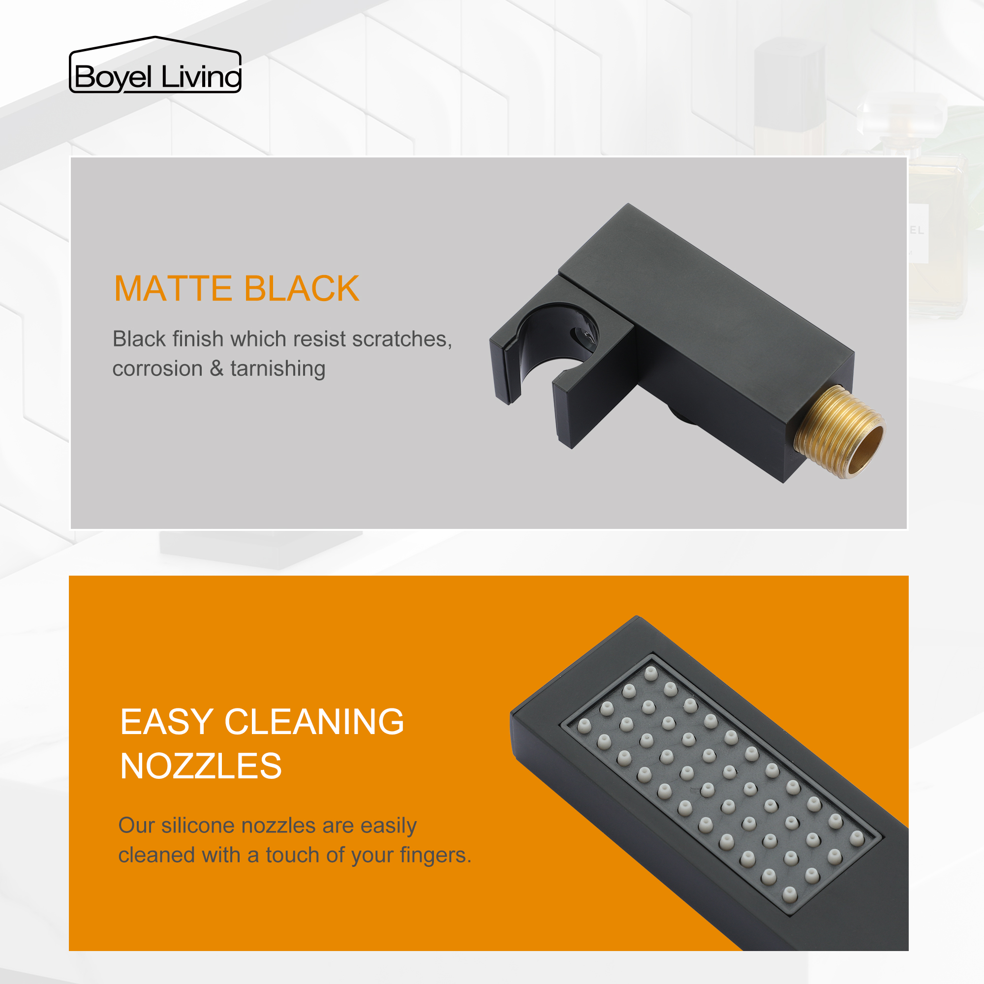 Single-Handle 1-Spray Wall Mount Tub and Shower Faucet in Black Brass Handheld Shower (Valve Included)