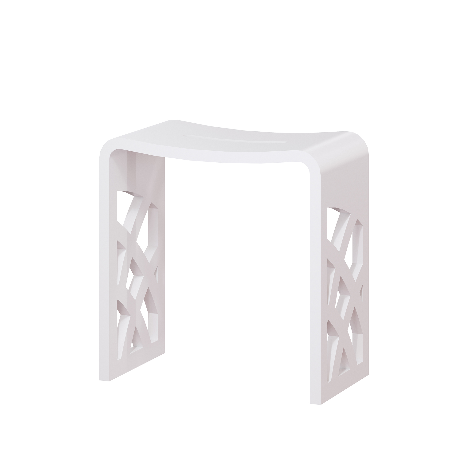 Matte artificial stone stool , Applicable to multiple scenes, can be used in shower room/bathtub side storage/living room/bedroom