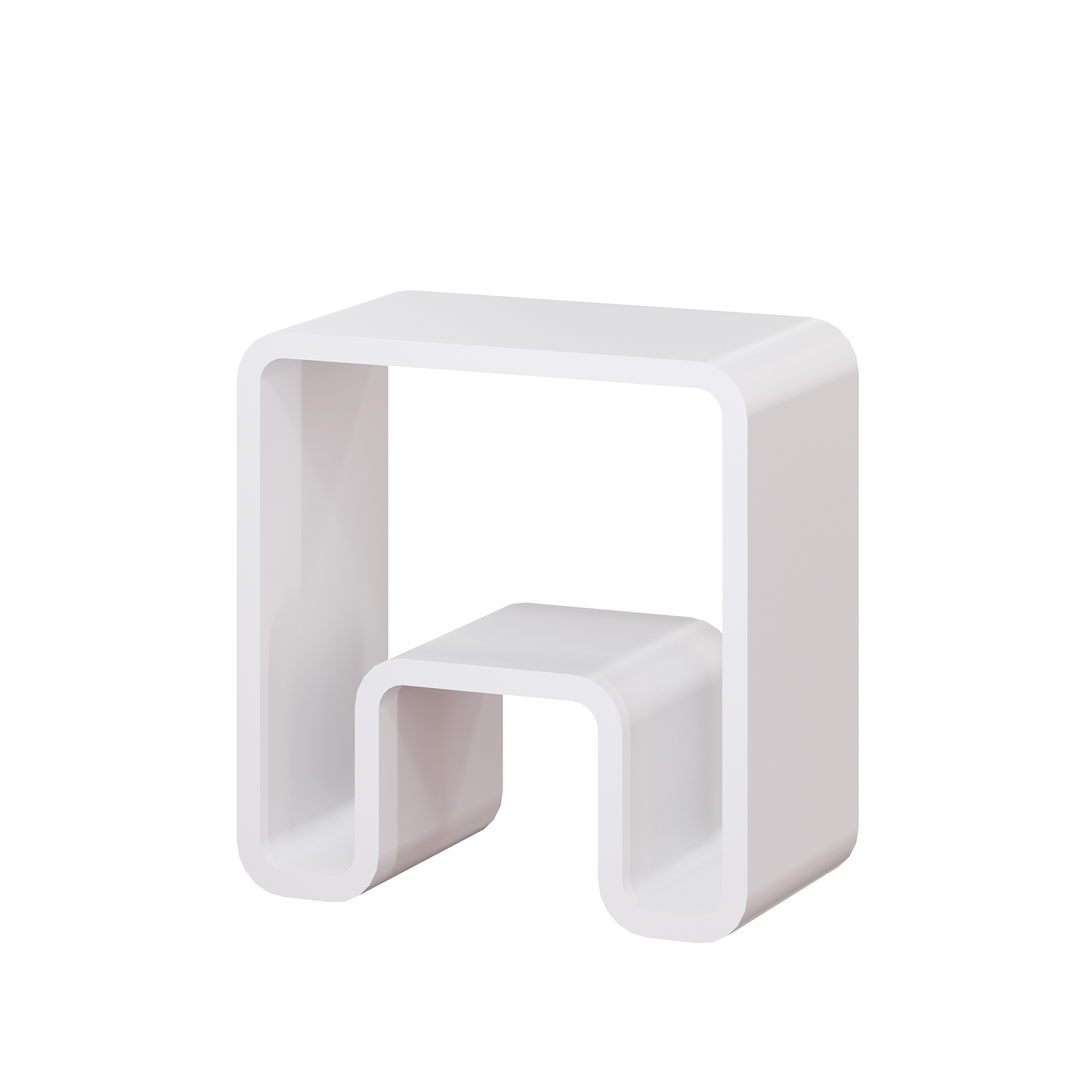 Solid Surface Stool for Bathroom - Matte White/Matte Black，Applicable to multiple scenes, can be used in shower room/bathtub side storage/living room/bedroom