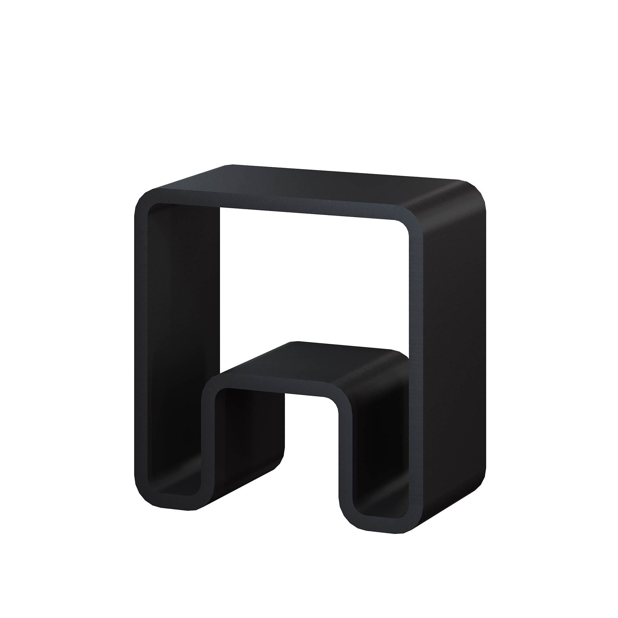 Solid Surface Stool for Bathroom - Matte White/Matte Black，Applicable to multiple scenes, can be used in shower room/bathtub side storage/living room/bedroom