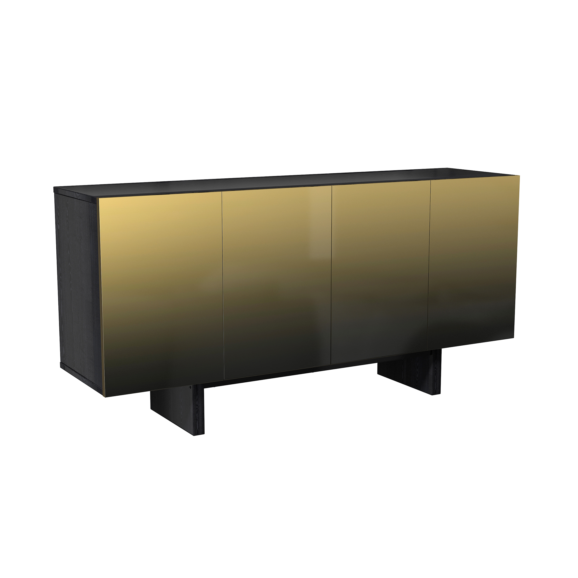 Antique Brown 2-Door/4-Door Wood Grain Accent Storage Cabinet For Living Room, Foyer and Kitchen-Dining Room