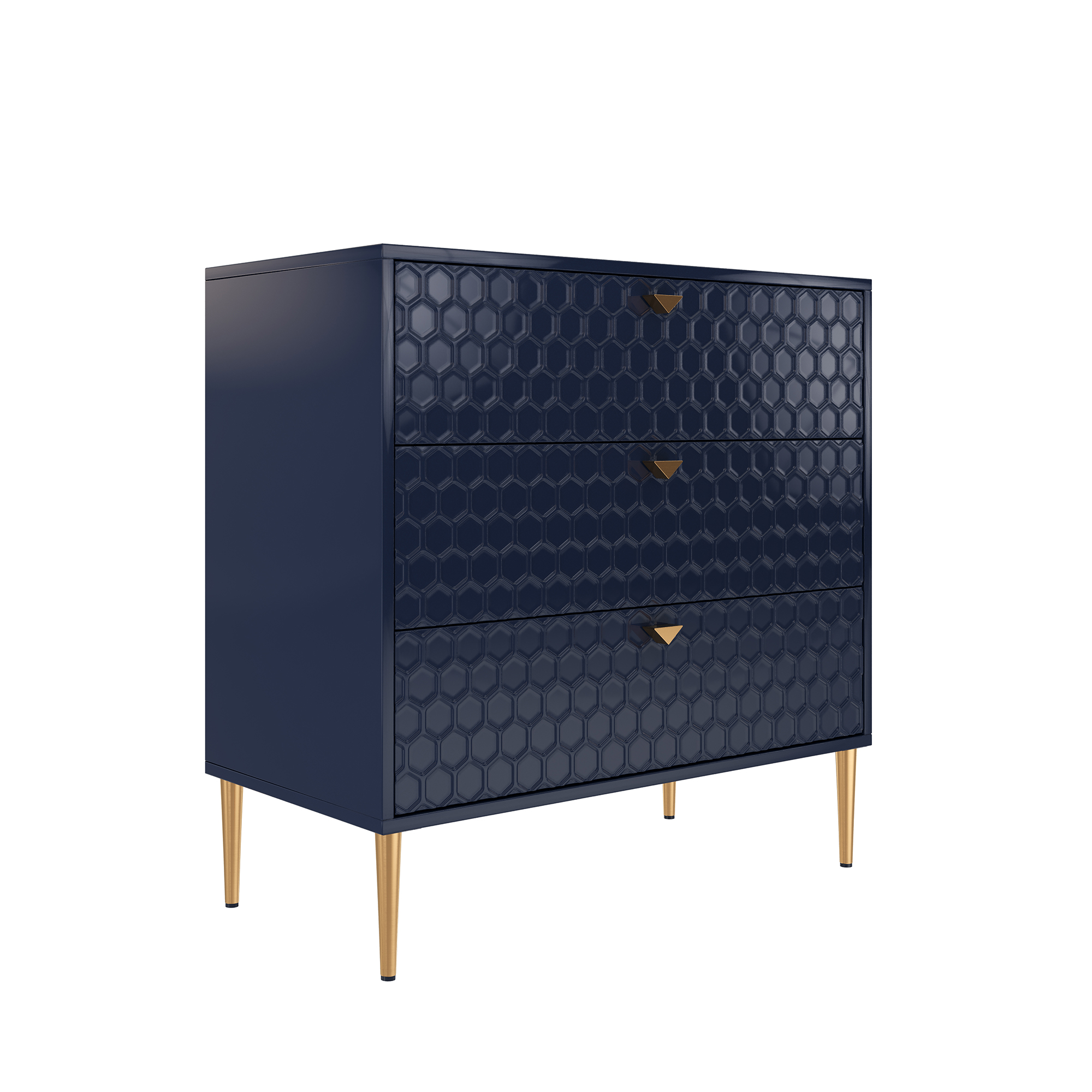 3 Drawers Storage TV Stand Sideboard Decorated Cabinet