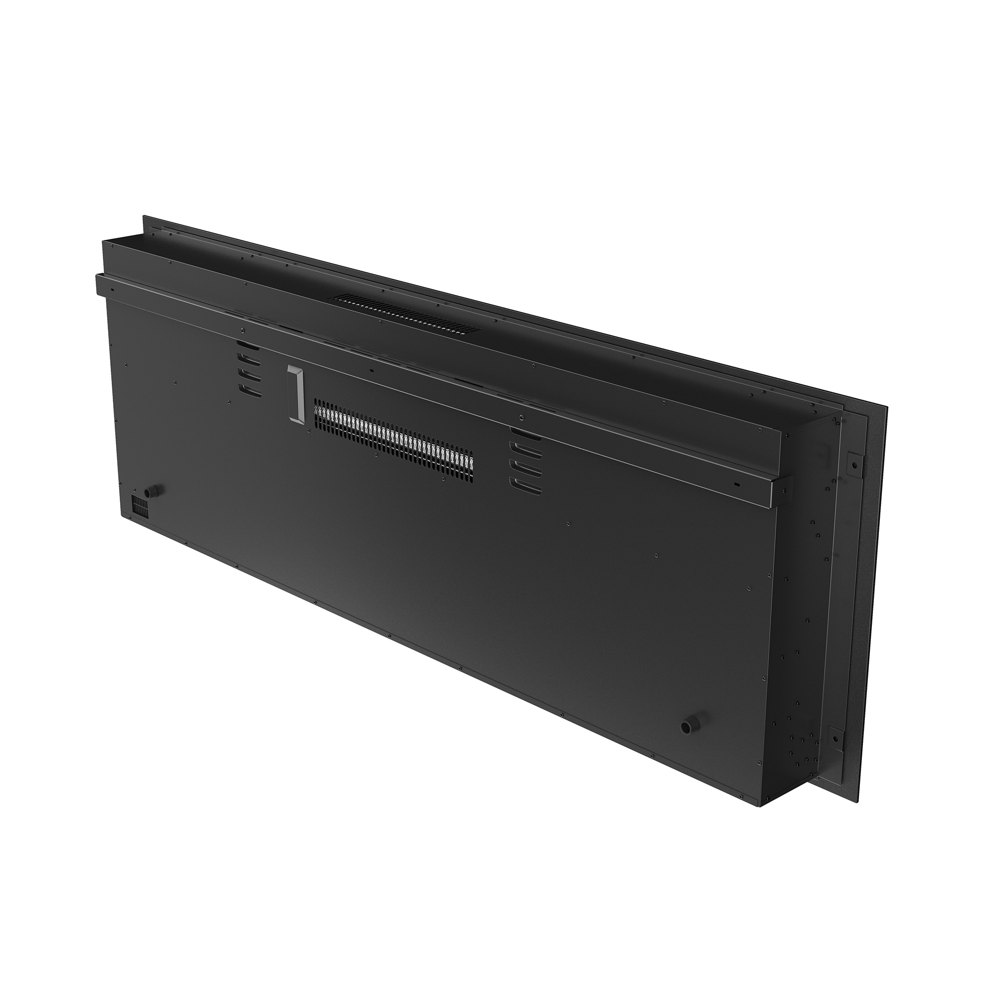 50 in. Wall Mounted and Recessed Electric Fireplace Insert with Stainless Steel Surface and 12 Flame Colors