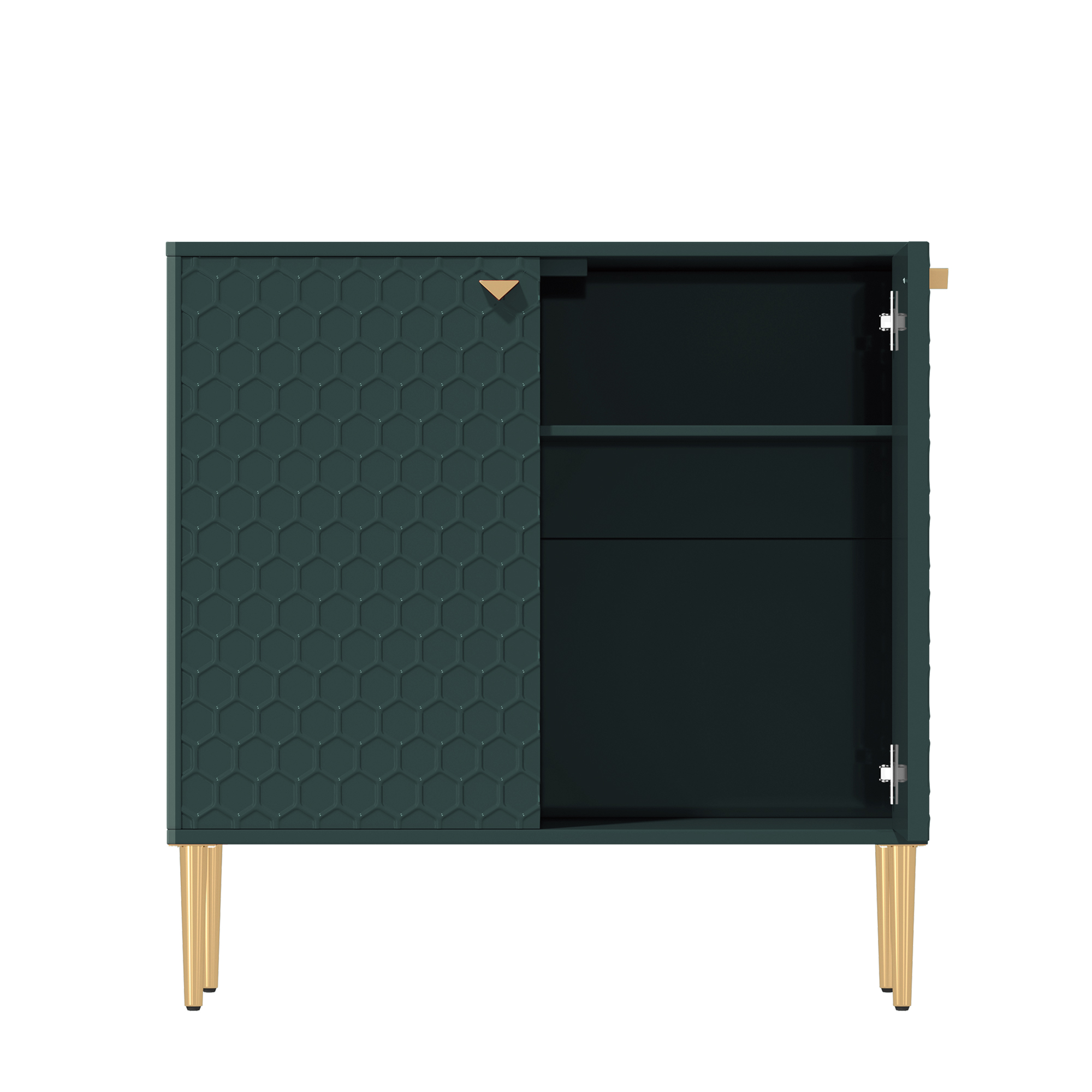 2 Door Adjustable Shelves Locker Cabinet TV Stand Side Table