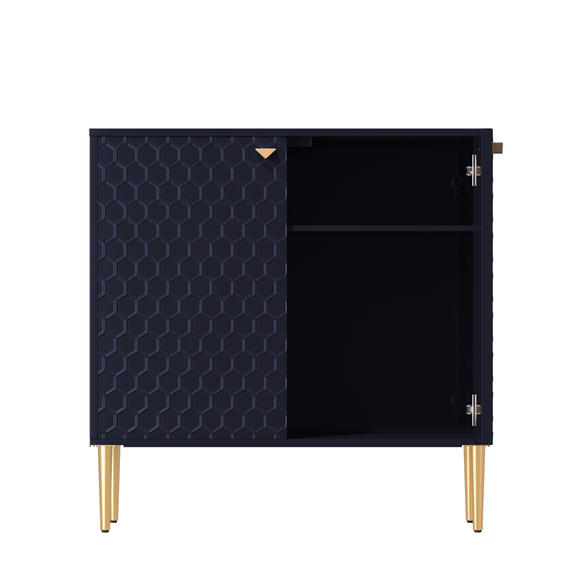 2 Door Adjustable Shelves Locker Cabinet TV Stand Side Table