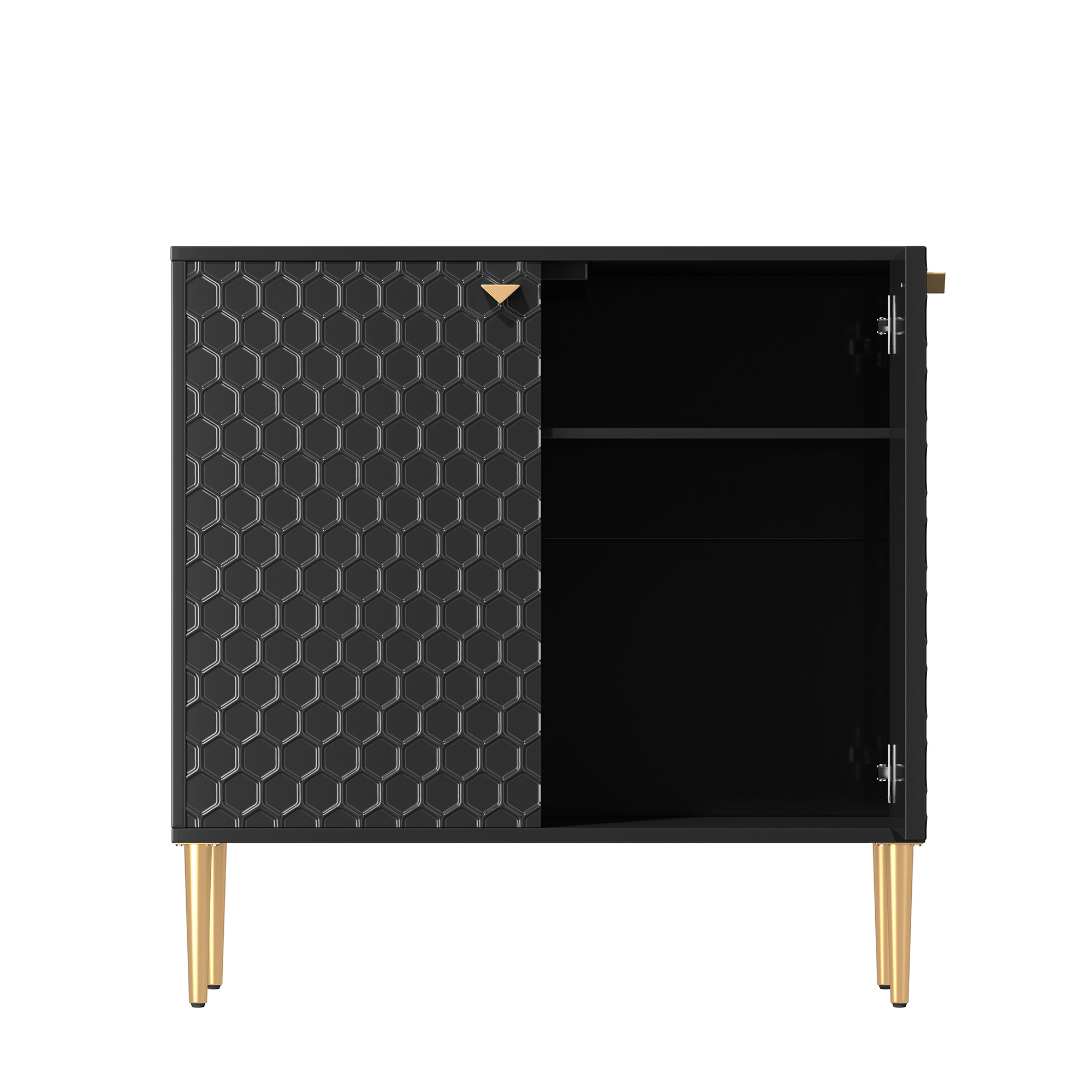 2 Door Adjustable Shelves Locker Cabinet TV Stand Side Table