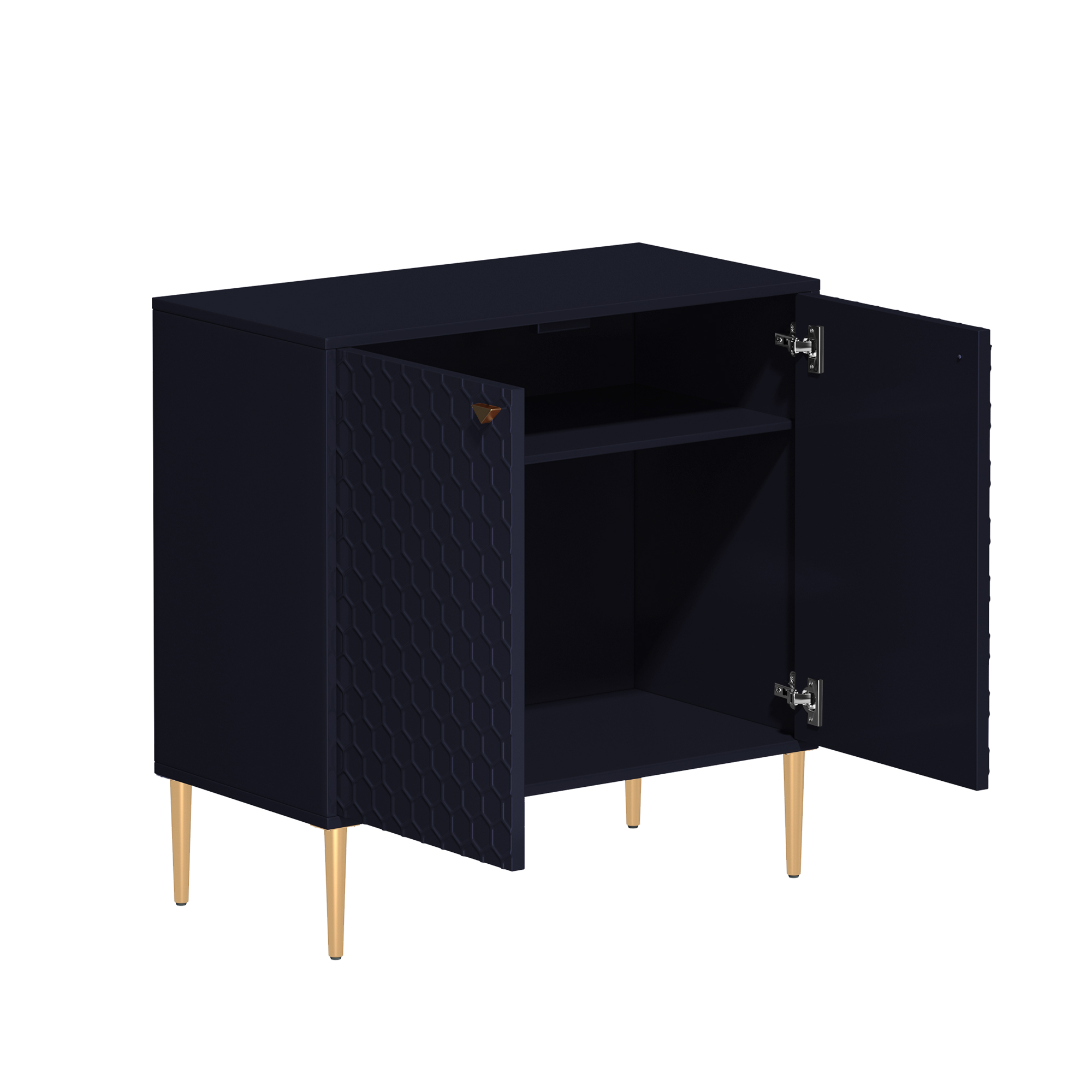 2 Door Adjustable Shelves Locker Cabinet TV Stand Side Table