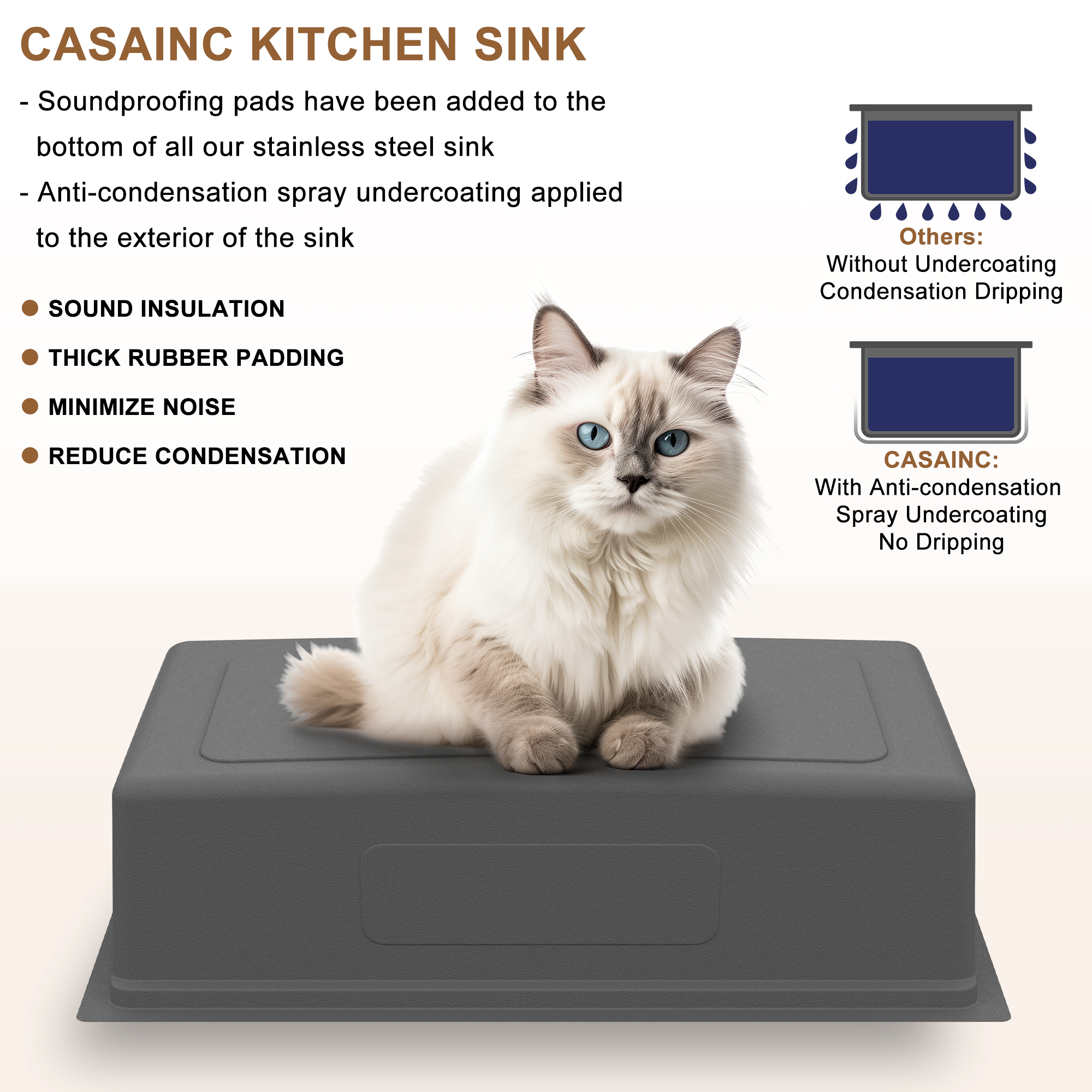 31-inch stainless steel kitchen sink workstation single grooves under the table with cutting board, roller blind, drain basket, drain grid and drainer