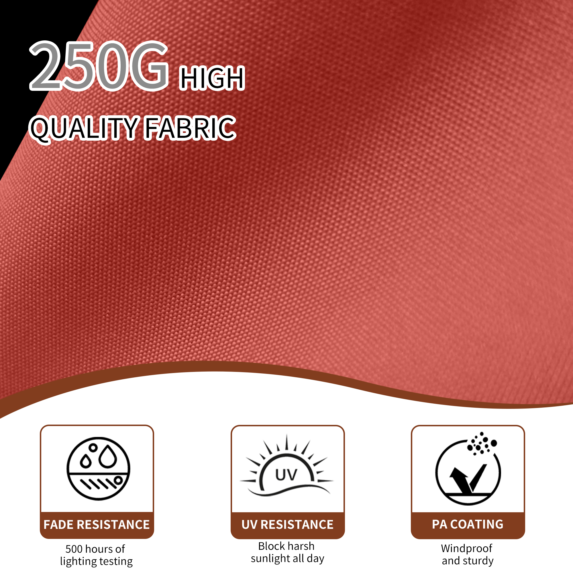 10/11ft Square Cantilever Patio Umbrella with 5 Adjustable Angles, Outdoor Sunshade with Base for Deck, Garden, or Pool