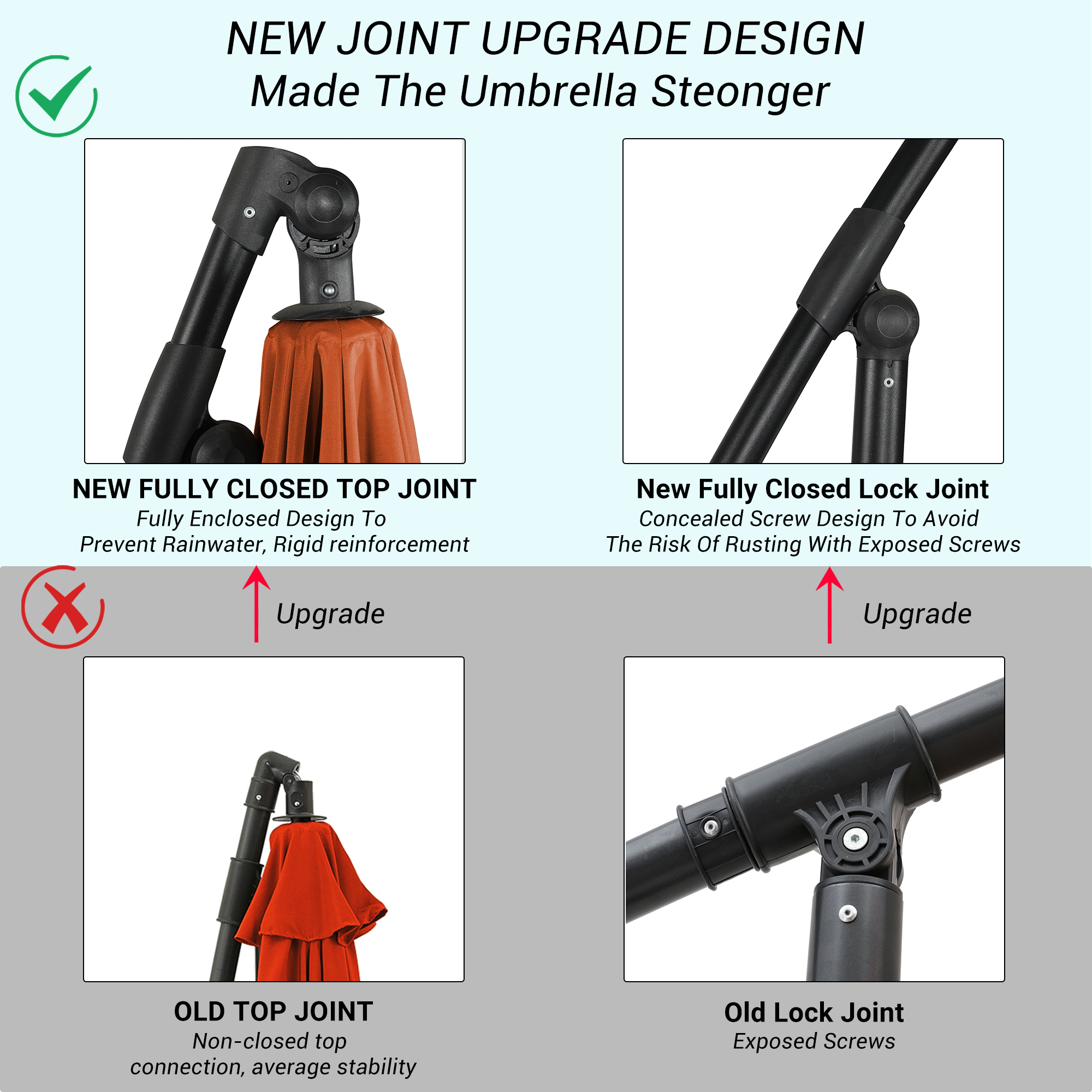 10 Ft Cantilever Patio Offset Umbrella Upgrade Crank Hanging Canopy Umbrella